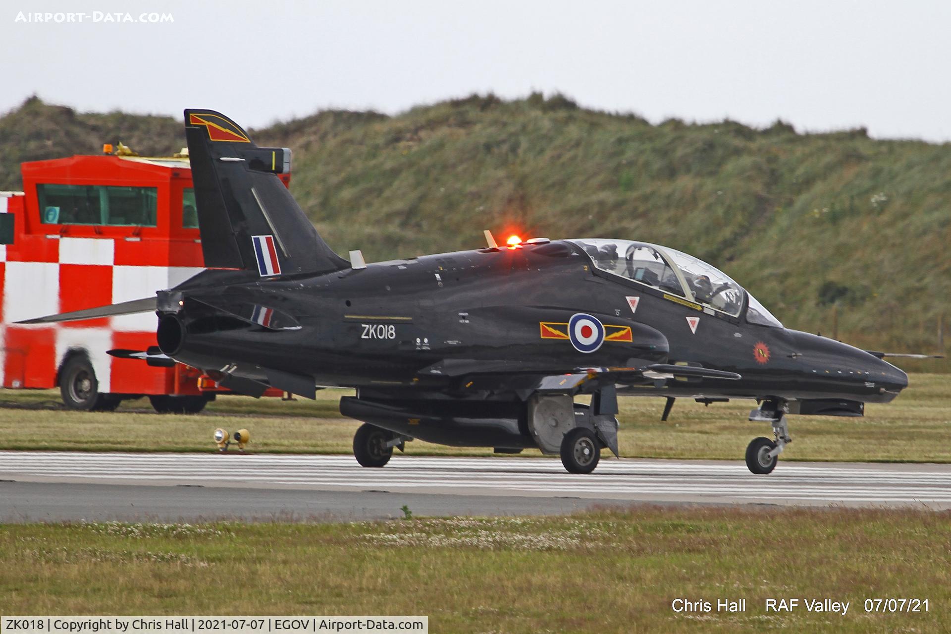 ZK018, 2008 British Aerospace Hawk T2 C/N RT009/1247, RAF Valley