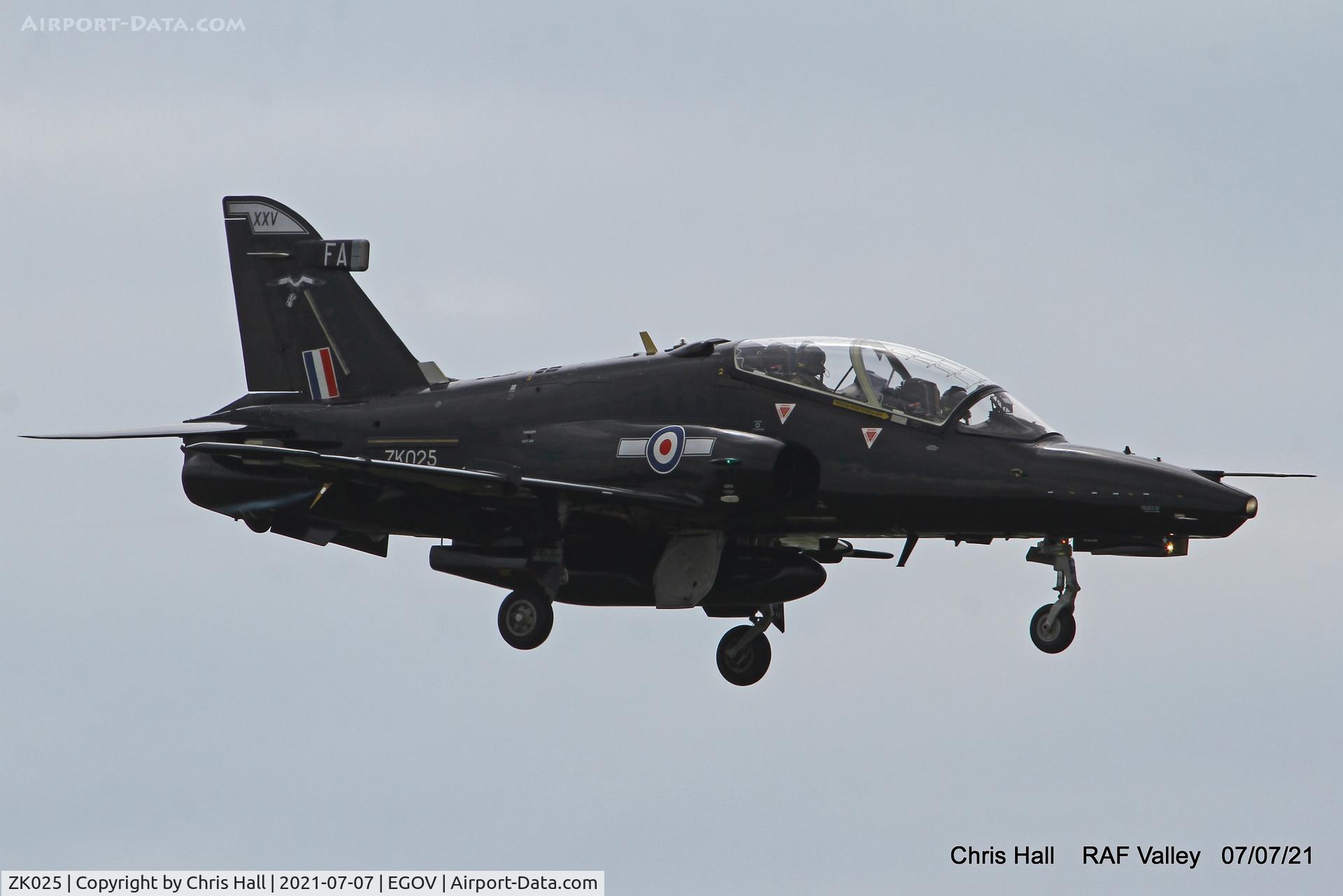 ZK025, 2009 British Aerospace Hawk T2 C/N RT016/1254, RAF Valley