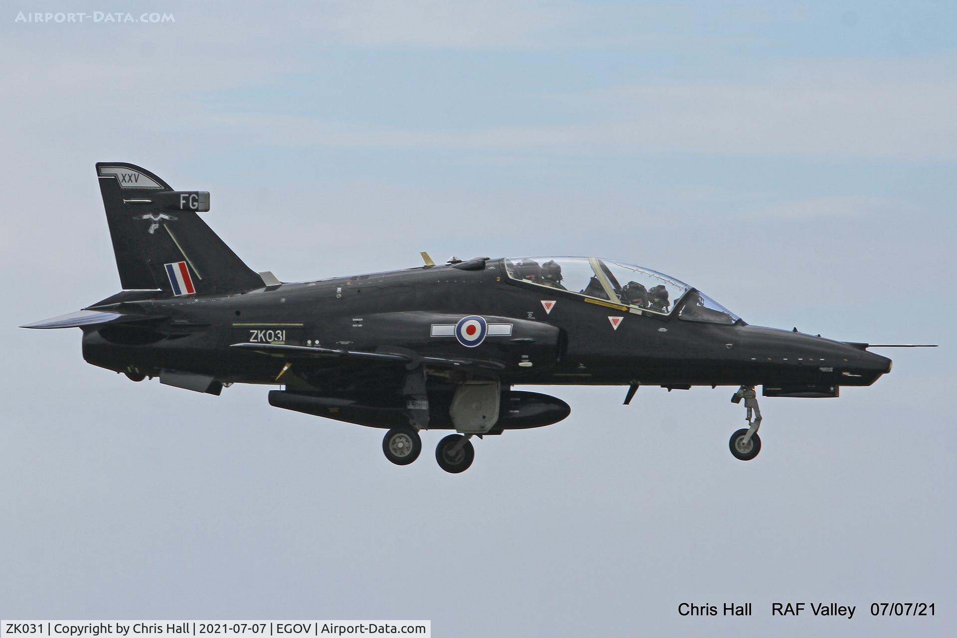 ZK031, 2009 British Aerospace Hawk T2 C/N RT022/1260, RAF Valley