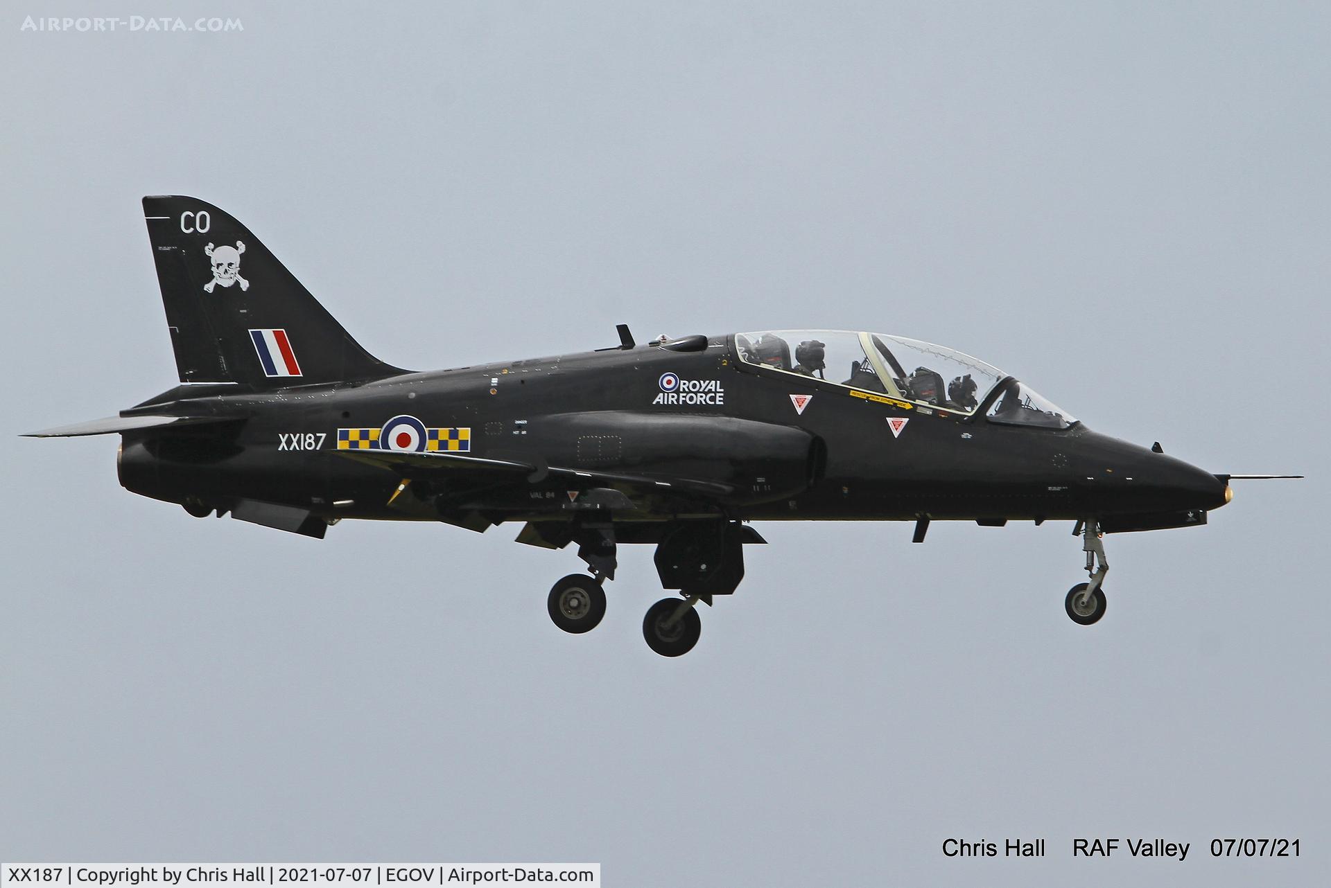 XX187, 1977 Hawker Siddeley Hawk T.1A C/N 034/312034, RAF Valley