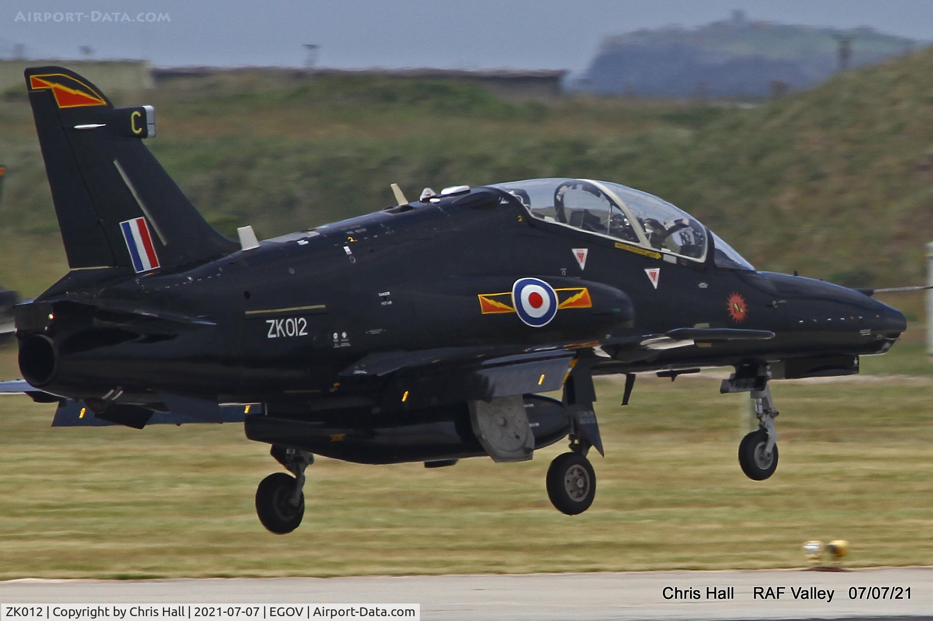 ZK012, 2008 British Aerospace Hawk T2 C/N RT003/1241, RAF Valley