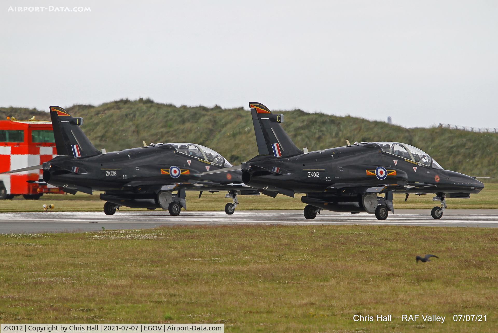 ZK012, 2008 British Aerospace Hawk T2 C/N RT003/1241, RAF Valley