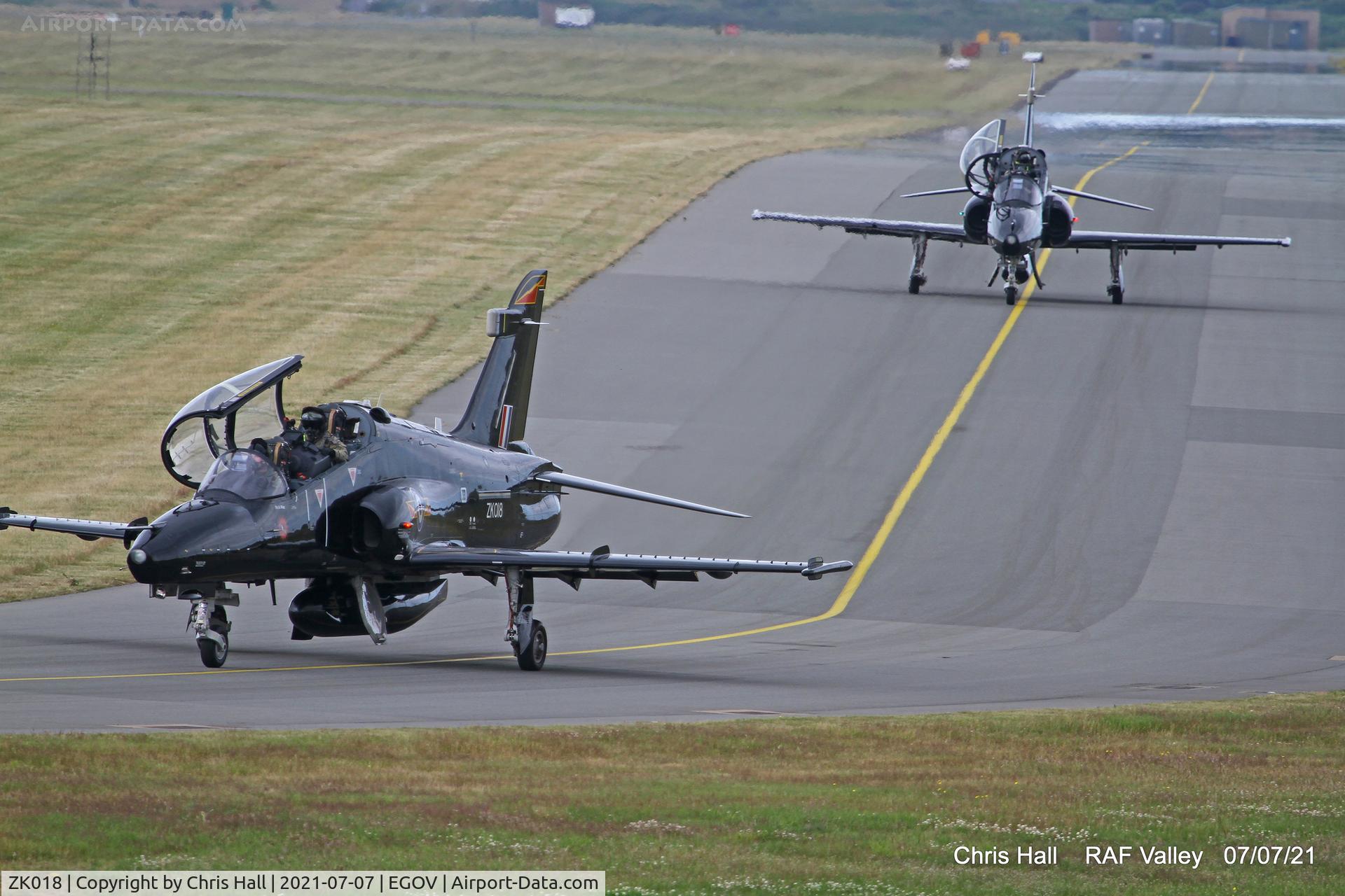 ZK018, 2008 British Aerospace Hawk T2 C/N RT009/1247, RAF Valley