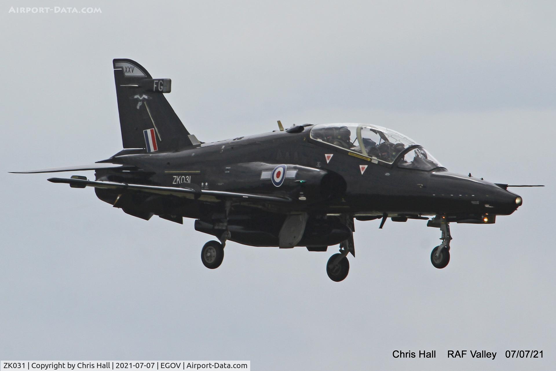 ZK031, 2009 British Aerospace Hawk T2 C/N RT022/1260, RAF Valley