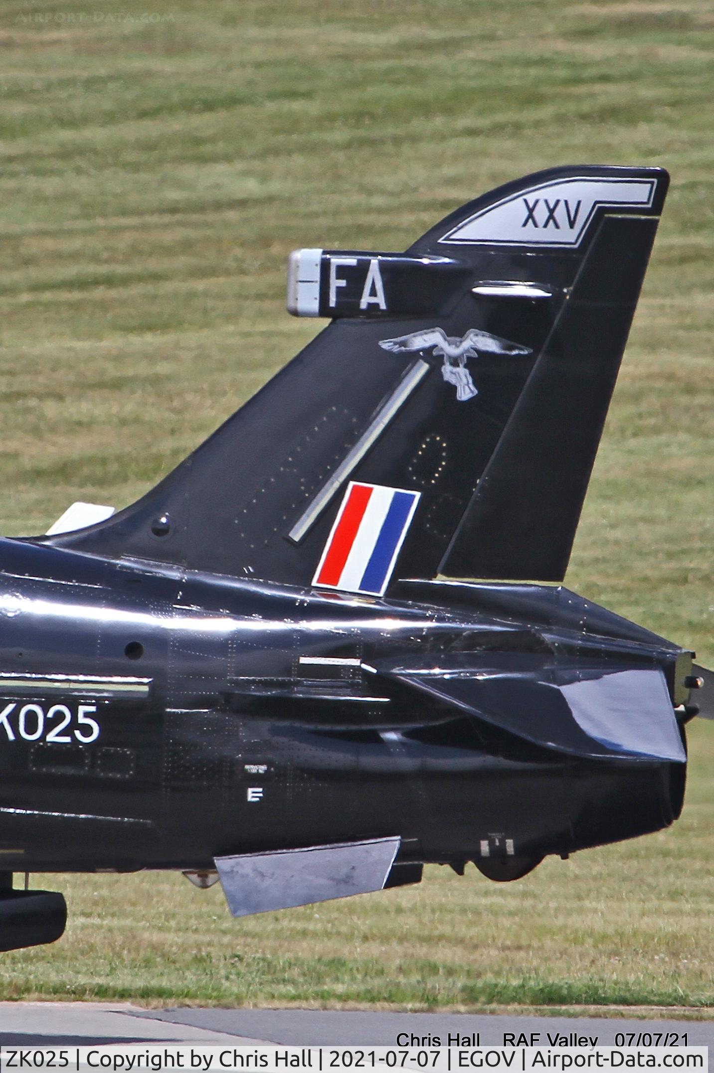 ZK025, 2009 British Aerospace Hawk T2 C/N RT016/1254, RAF Valley