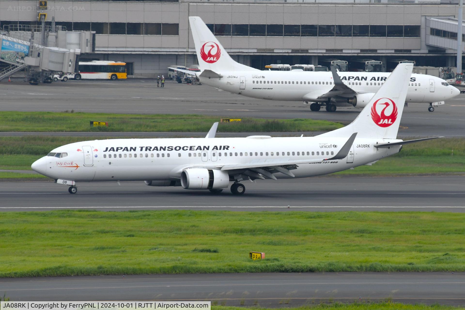 JA08RK, 2018 Boeing 737-8Q3(WL) C/N 61481, Arrival of Japan Transocean  B738