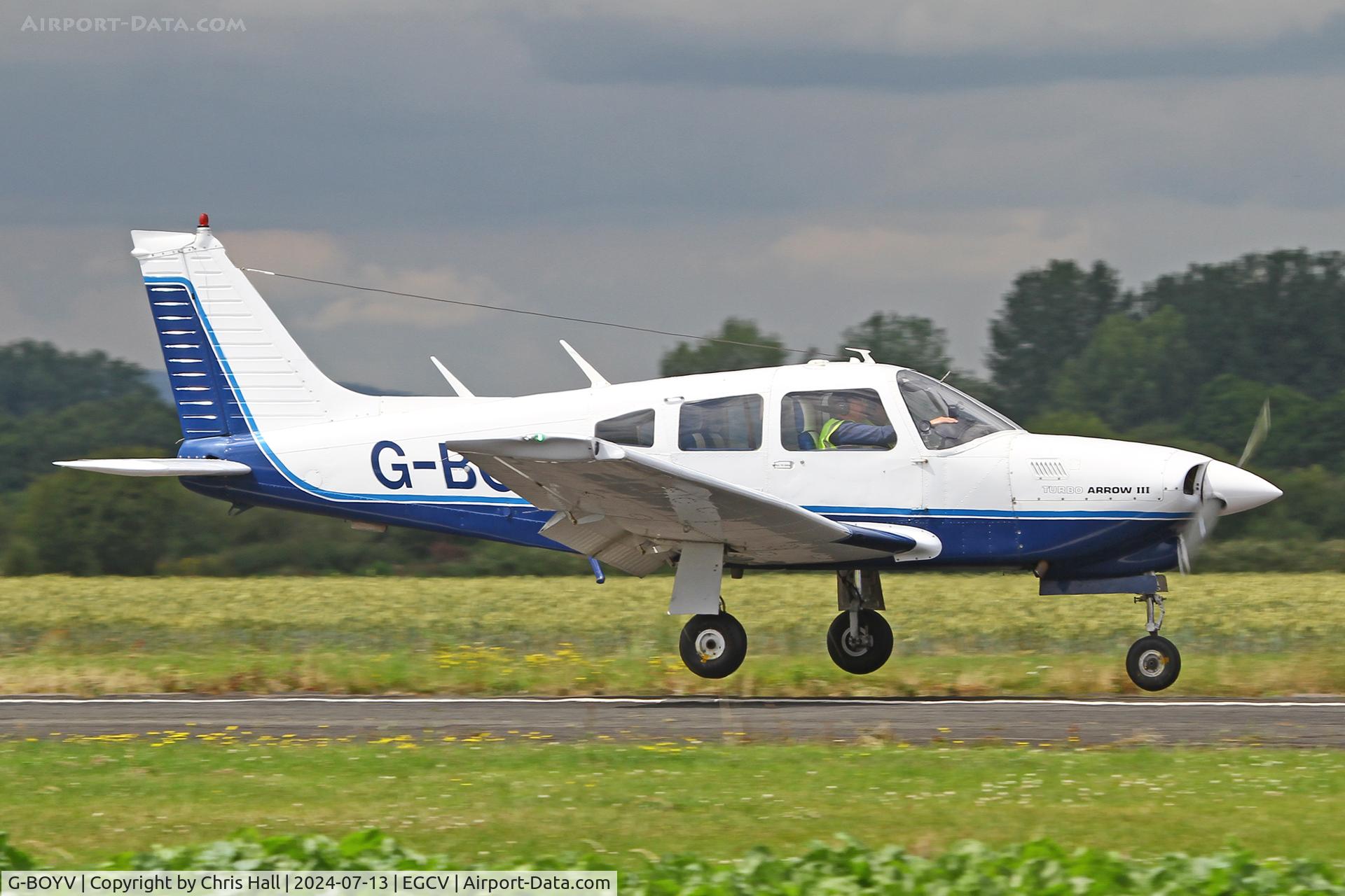 G-BOYV, 1977 Piper PA-28R-201T Turbo Cherokee Arrow III C/N 28R-7703014, Sleapkosh 2024