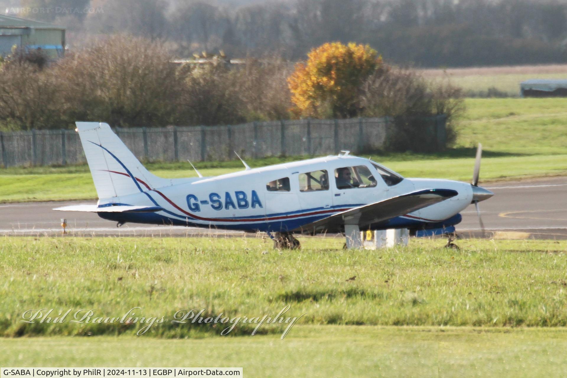 G-SABA, 1977 Piper PA-28R-201T Cherokee Arrow III C/N 28R-7703268, G-SABA 1977 Piper PA-28R-201T Turbo Cherokee Arrow lll  Kemble 13.11.24