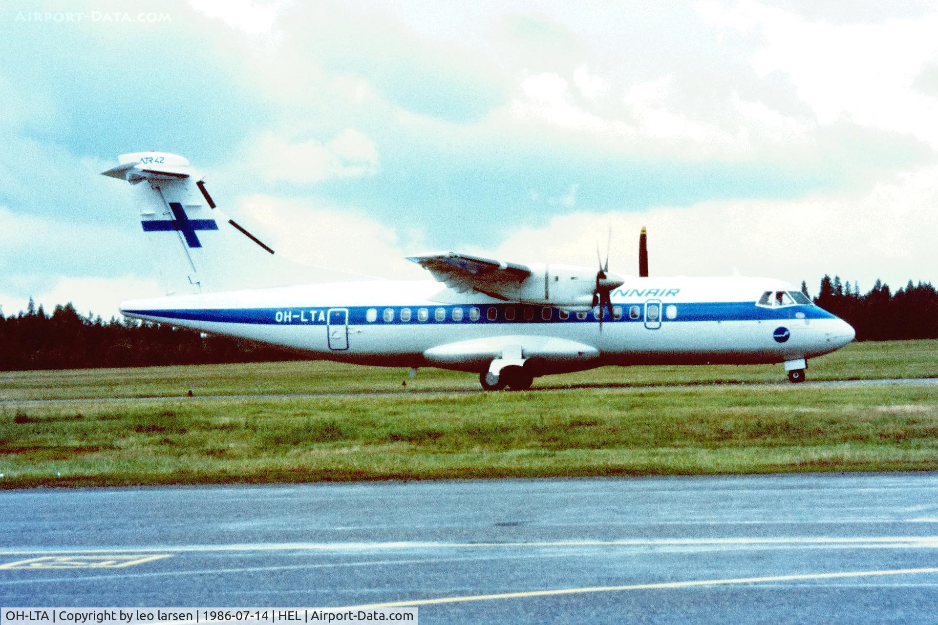 OH-LTA, 1986 ATR 42-312 C/N 006, Helsinki 14.7.1986