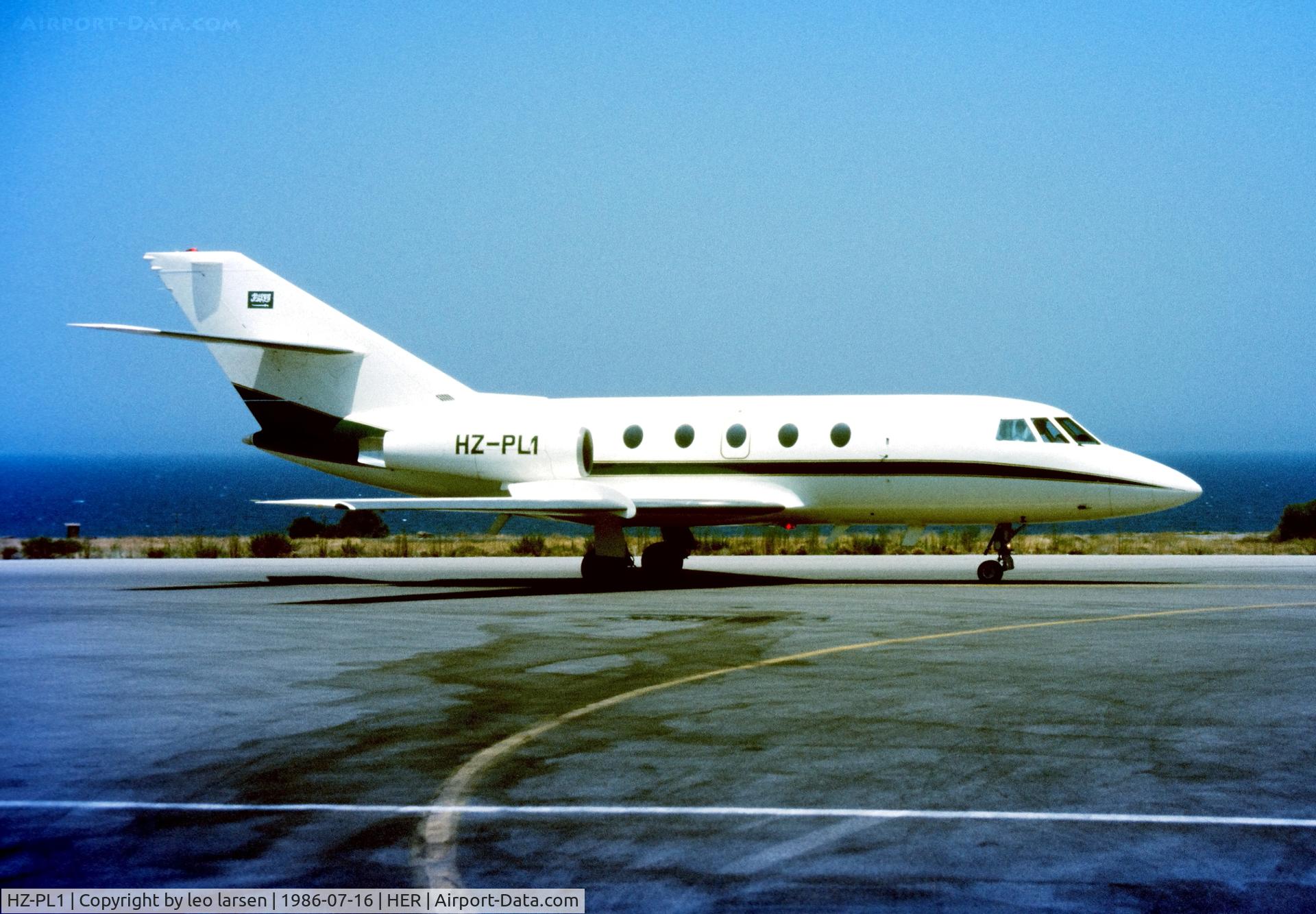 HZ-PL1, 1973 Dassault Falcon 20E-5 C/N 293, Heraklion 16.7.1986