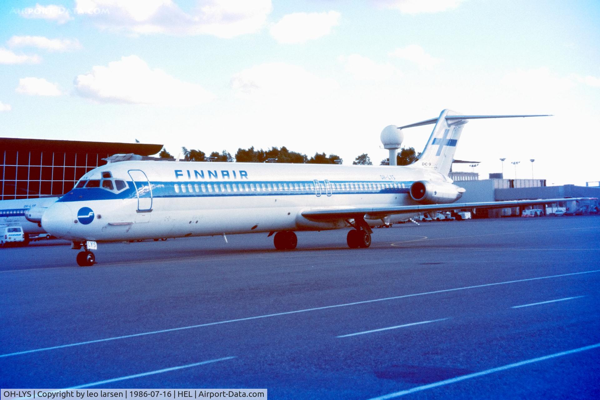 OH-LYS, Douglas DC-9-51 C/N 47737, Helsinki 16.7.1986