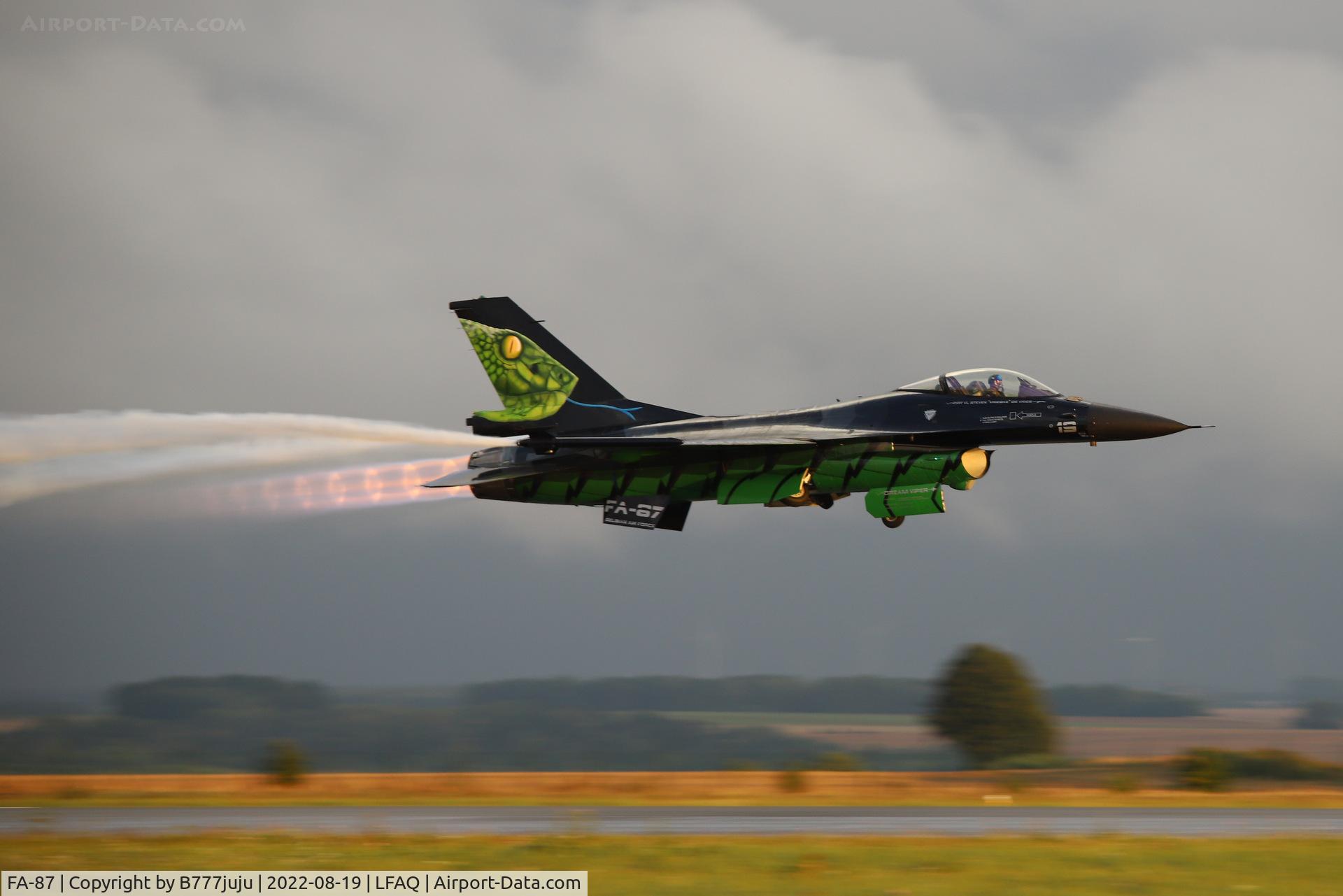 FA-87, SABCA F-16AM Fighting Falcon C/N 6H-87, at Albert 2022