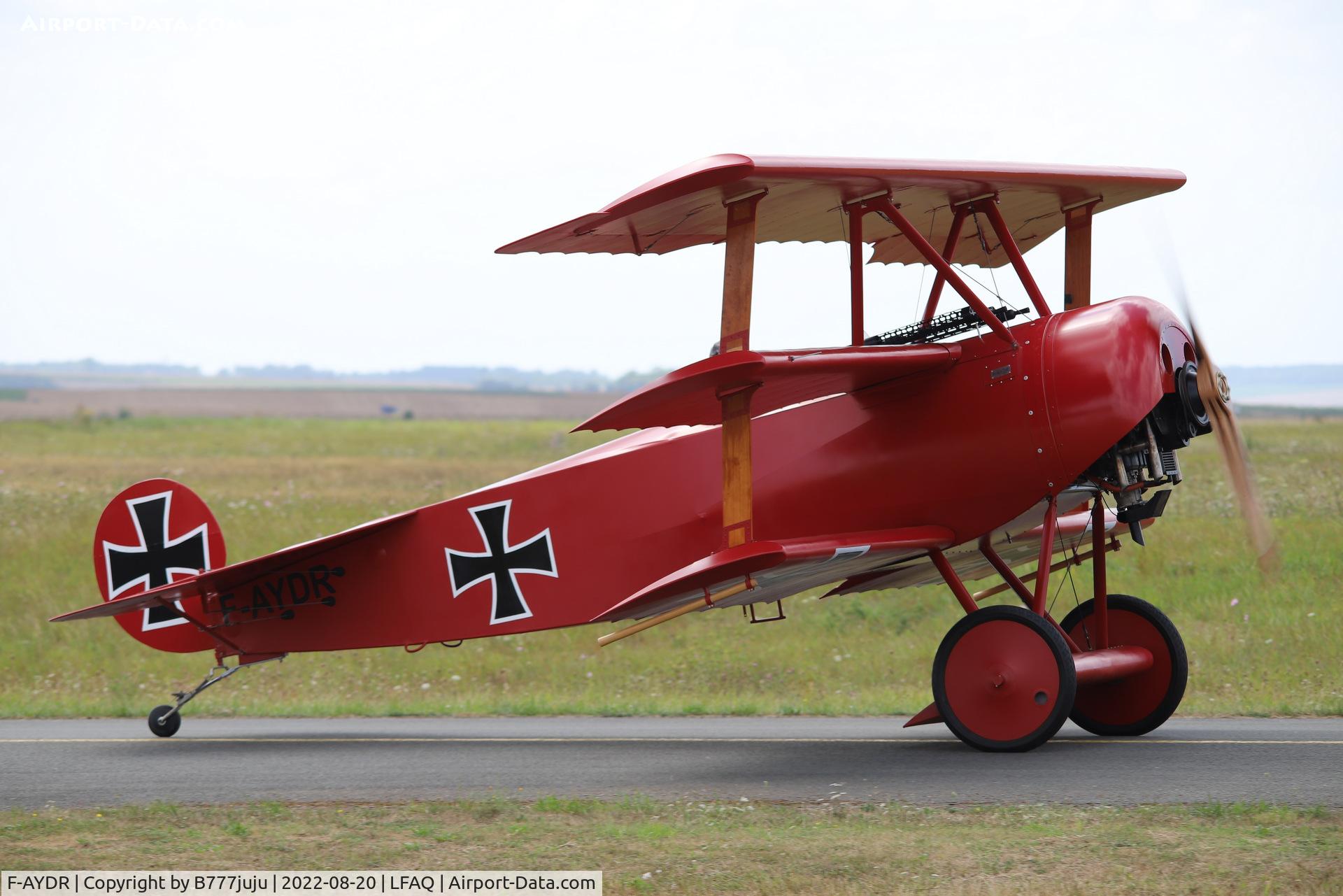 F-AYDR, 2011 Fokker Dr.1 Triplane Replica C/N 11178, at Albert 20222