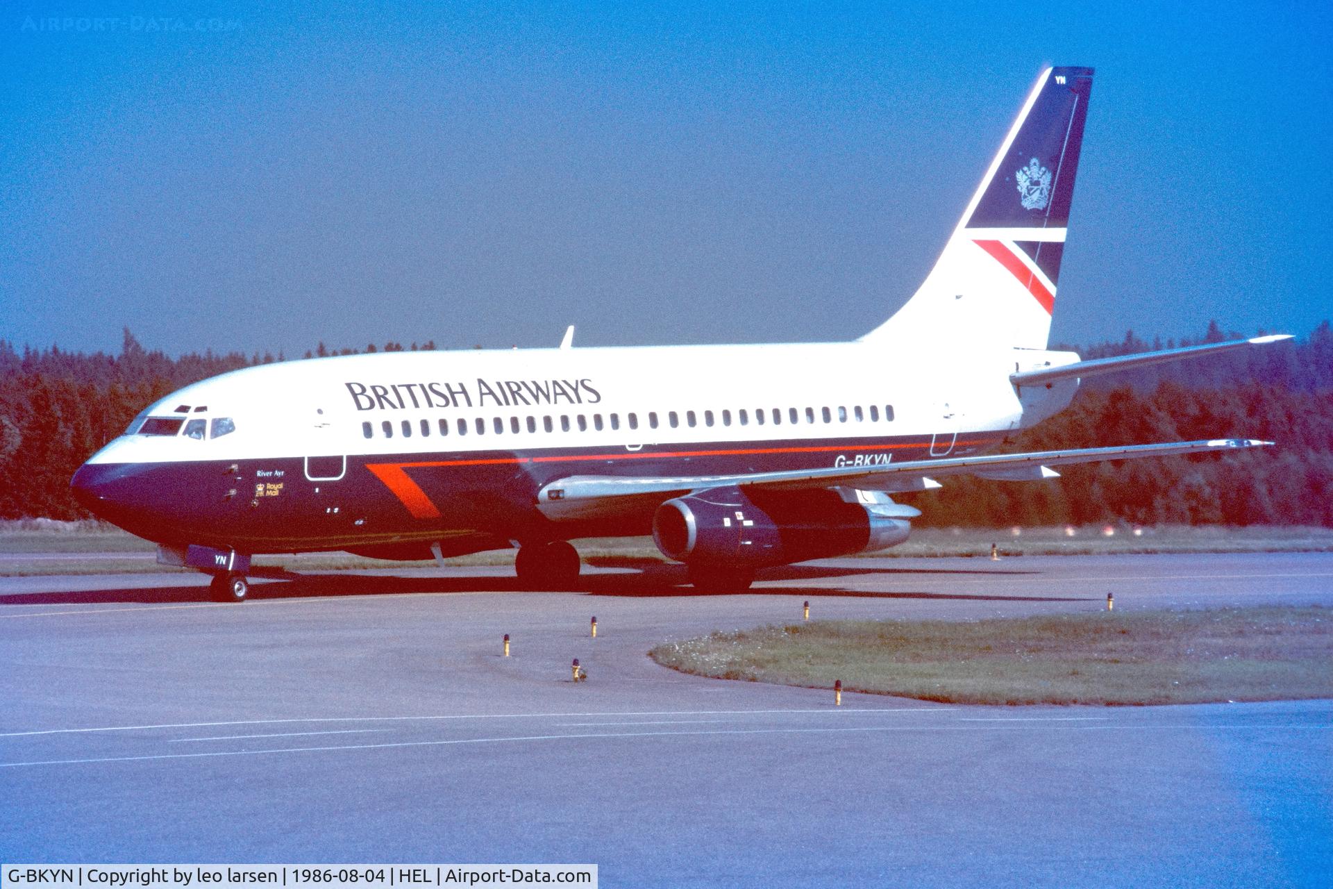 G-BKYN, 1985 Boeing 737-236 C/N 23172, Helsinki 4.8.1986