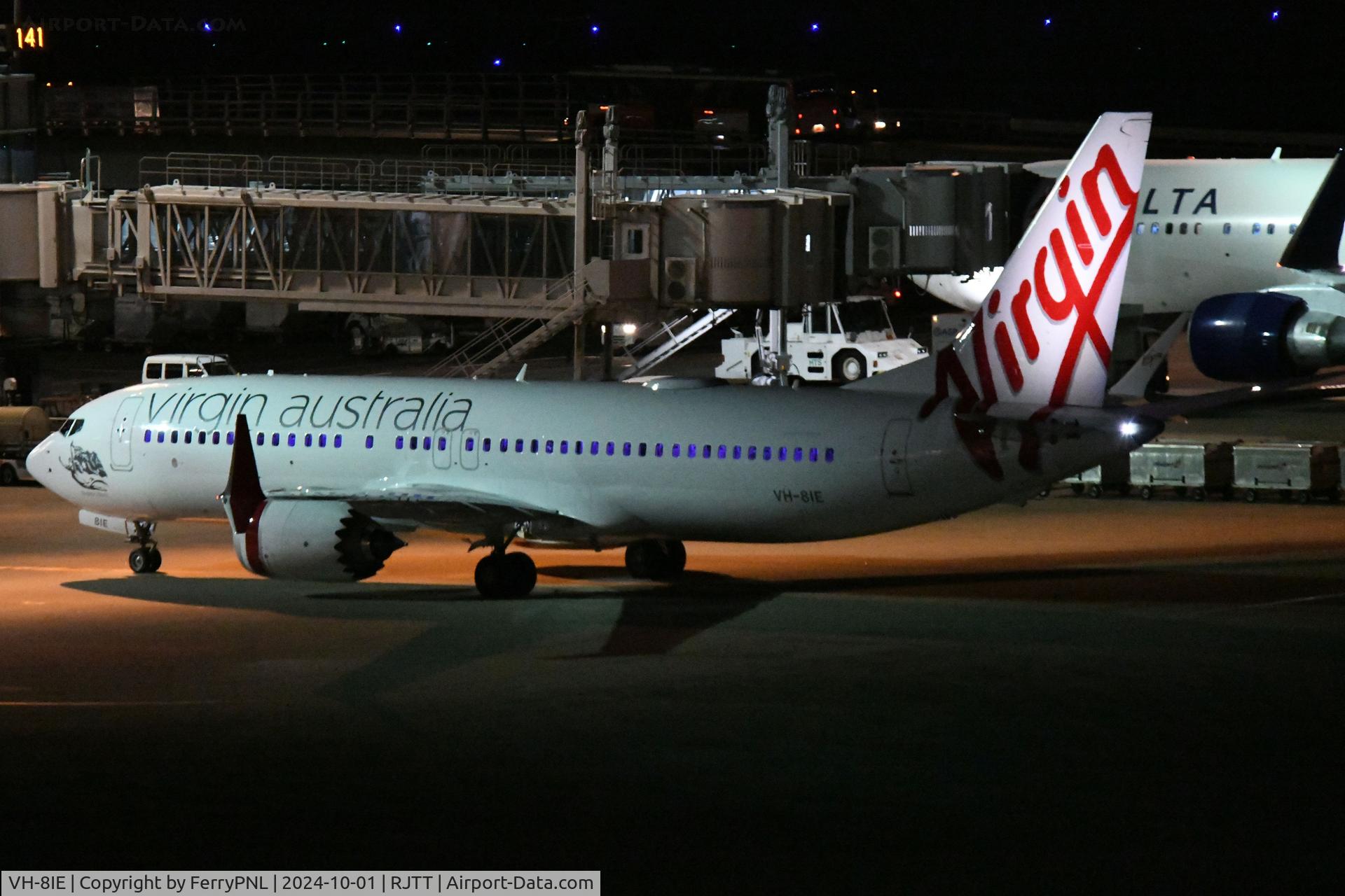 VH-8IE, 2024 Boeing 737-8 MAX C/N 66644, Virgin Australia B738M arriving from Cairns