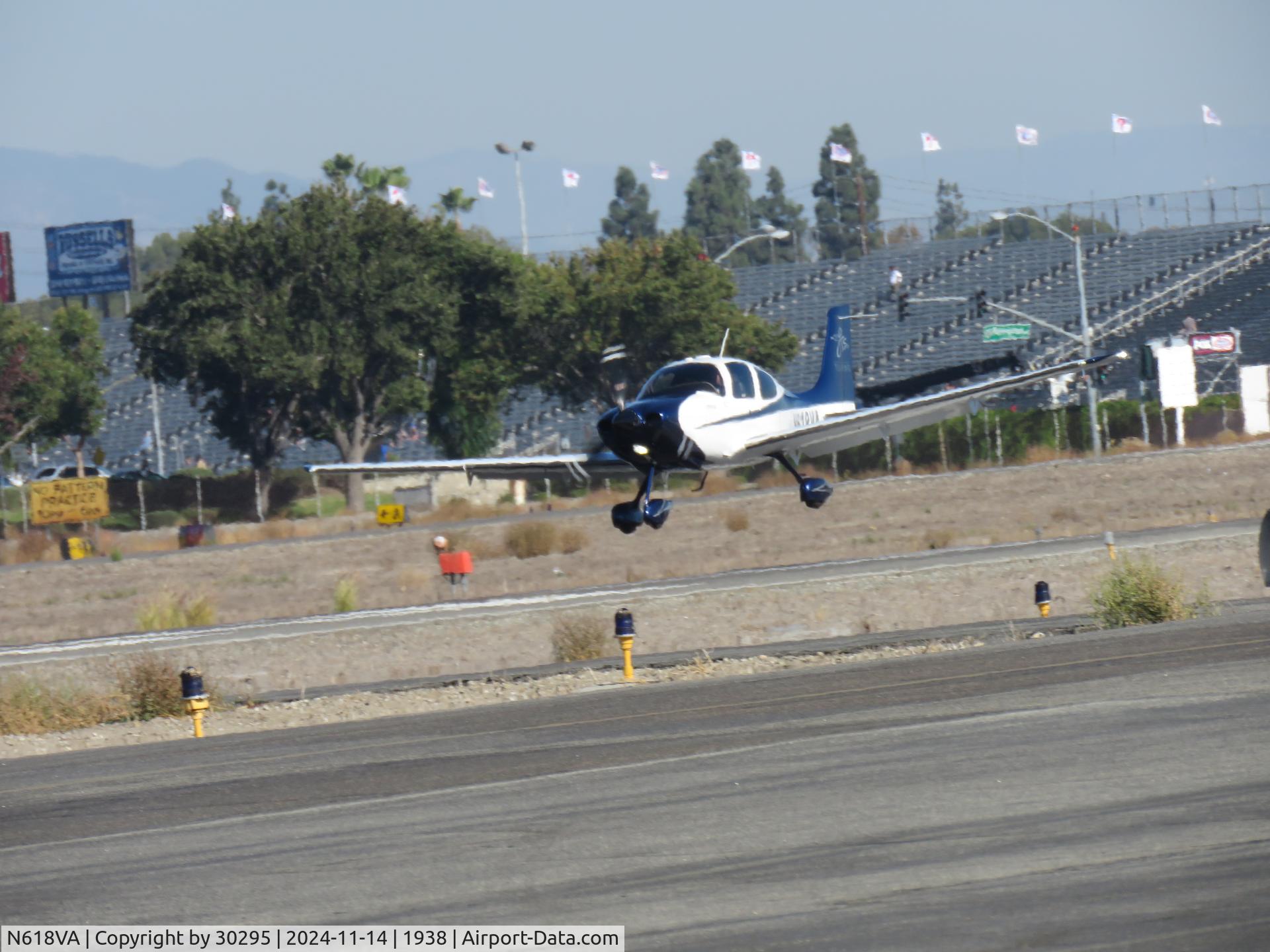 N618VA, 2008 Cirrus SR22 G3 Turbo C/N 2904, Landing