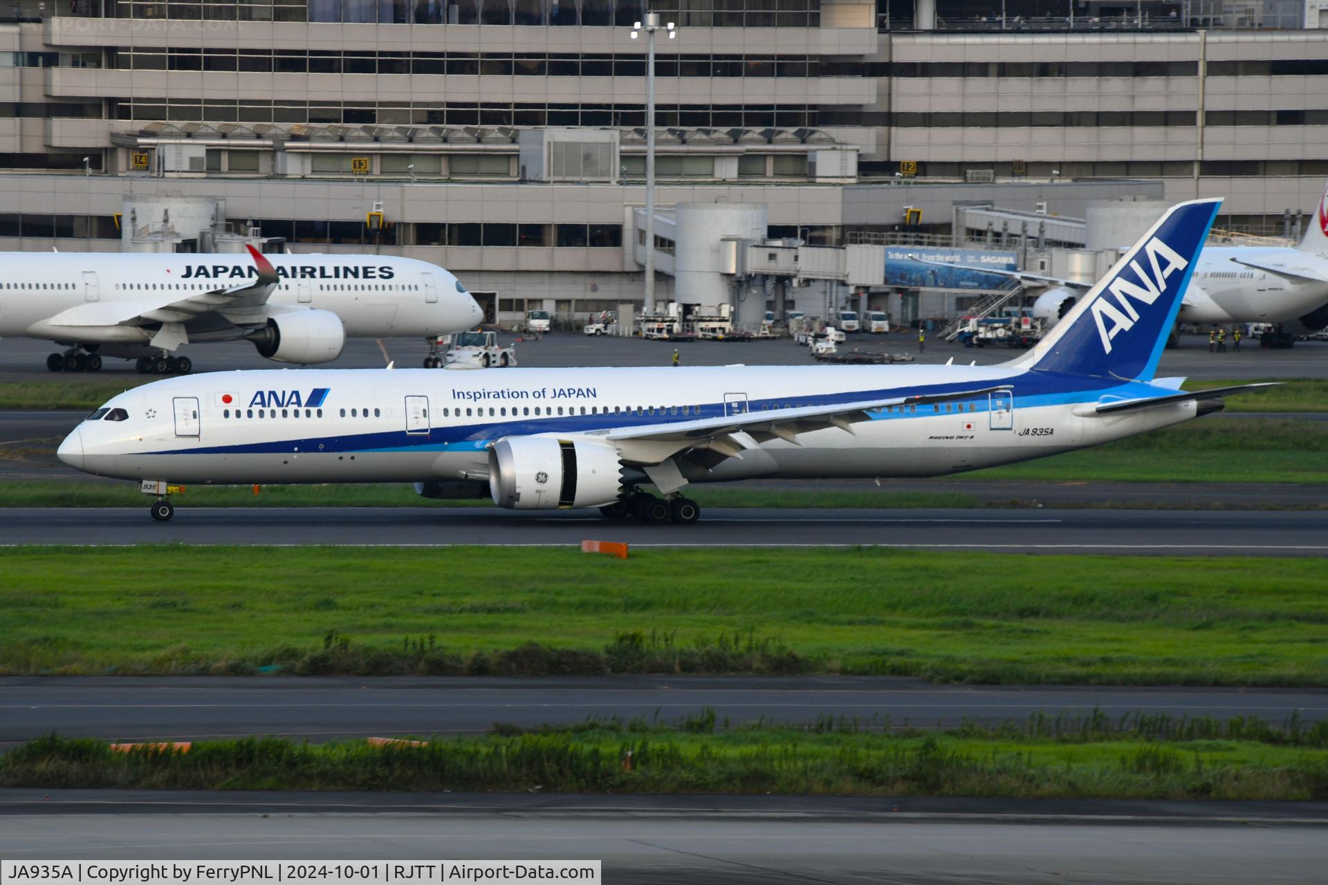 JA935A, 2021 Boeing 787-9 Dreamliner Dreamliner C/N 66522, ANA B789 arriving