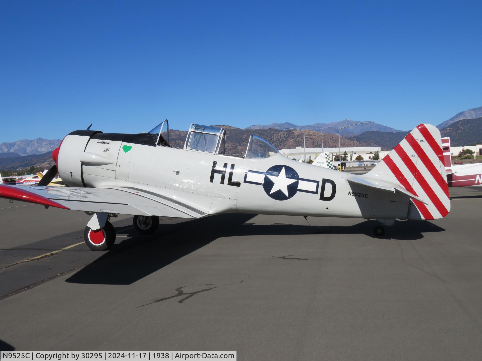 N9525C, North American AT-6C Texan C/N 88-12407, New paint & parked