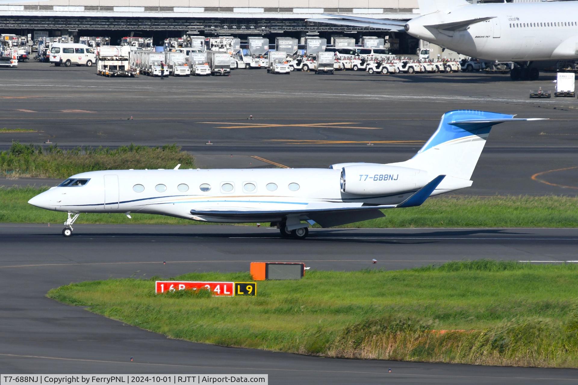 T7-688NJ, 2022 Gulfstream G650ER C/N 6502, Smart Depot Investments G650 arriving in HND