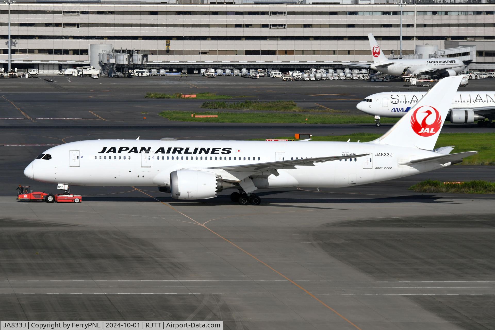 JA833J, 2013 Boeing 787-8 Dreamliner C/N 34846, JAL B788