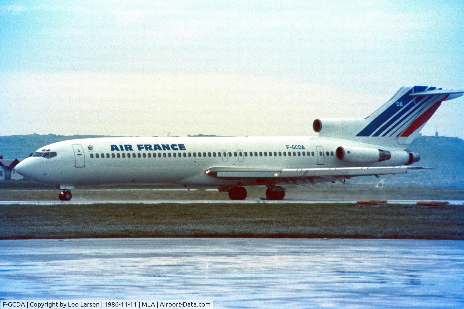 F-GCDA, 1980 Boeing 727-228 C/N 22081, Malta 11.11.1986