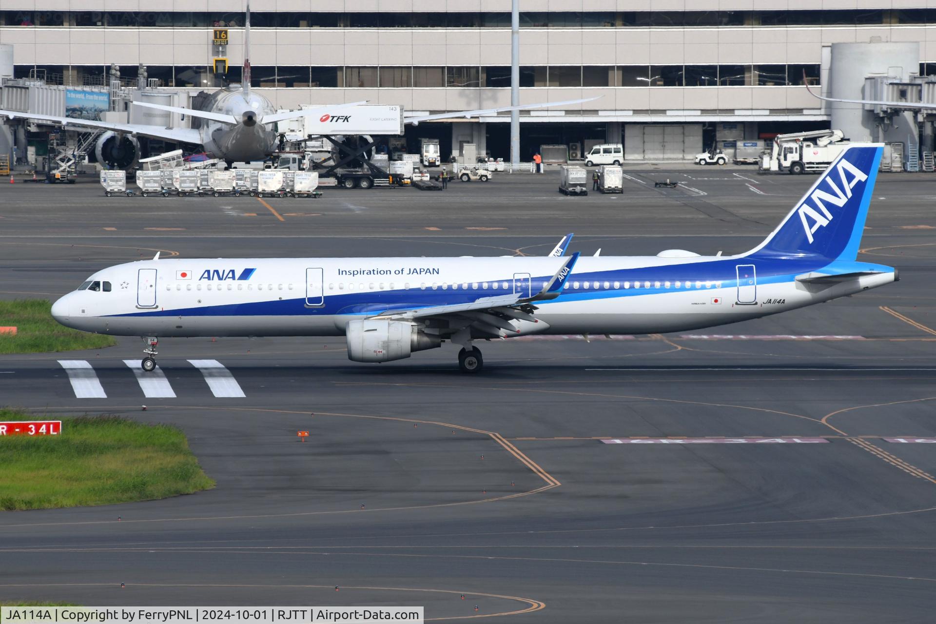 JA114A, 2017 Airbus A321-211 C/N 7493, Arrival of All Nippon A321