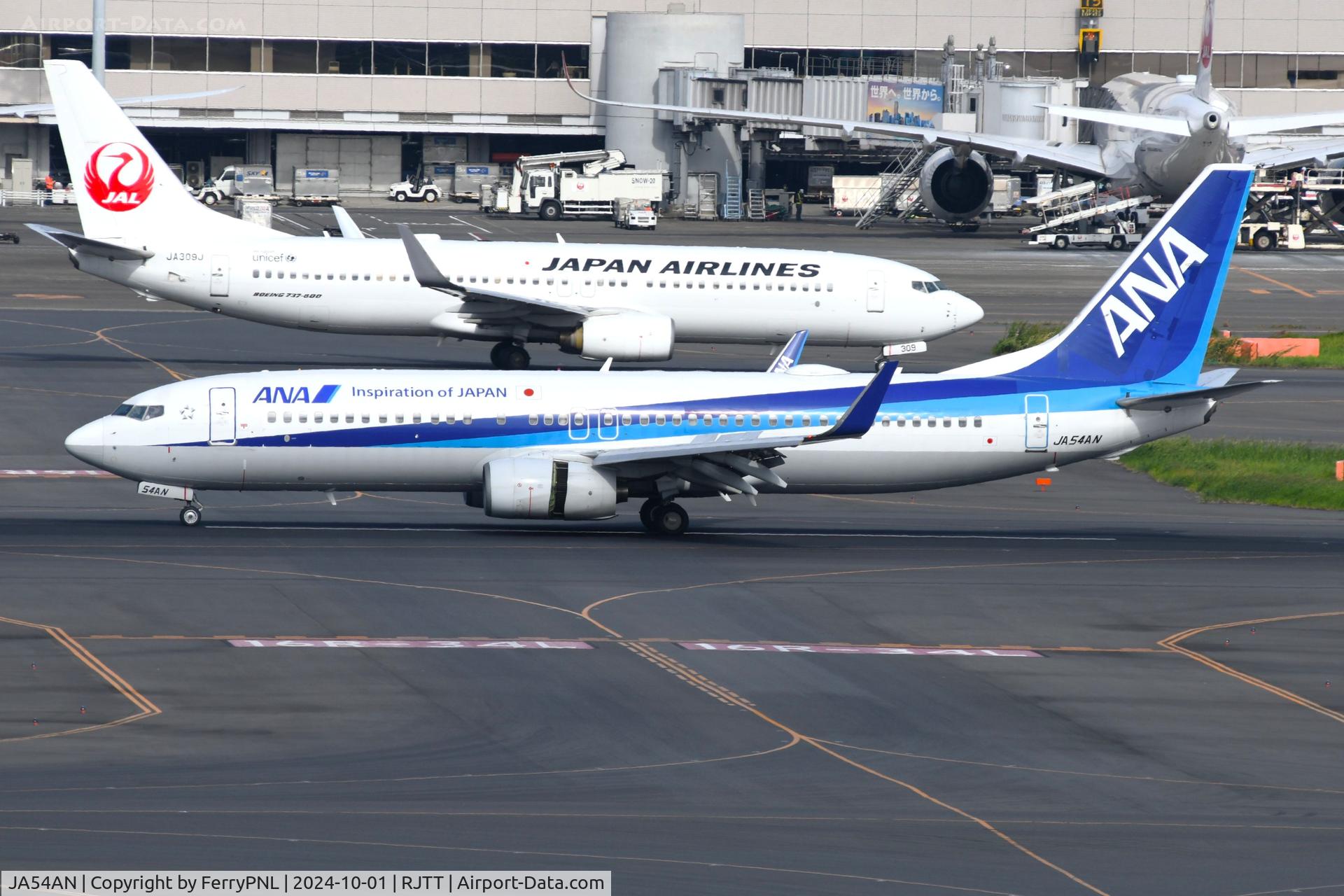 JA54AN, 2009 Boeing 737-881 C/N 33890, ANA B738 arriving in HND