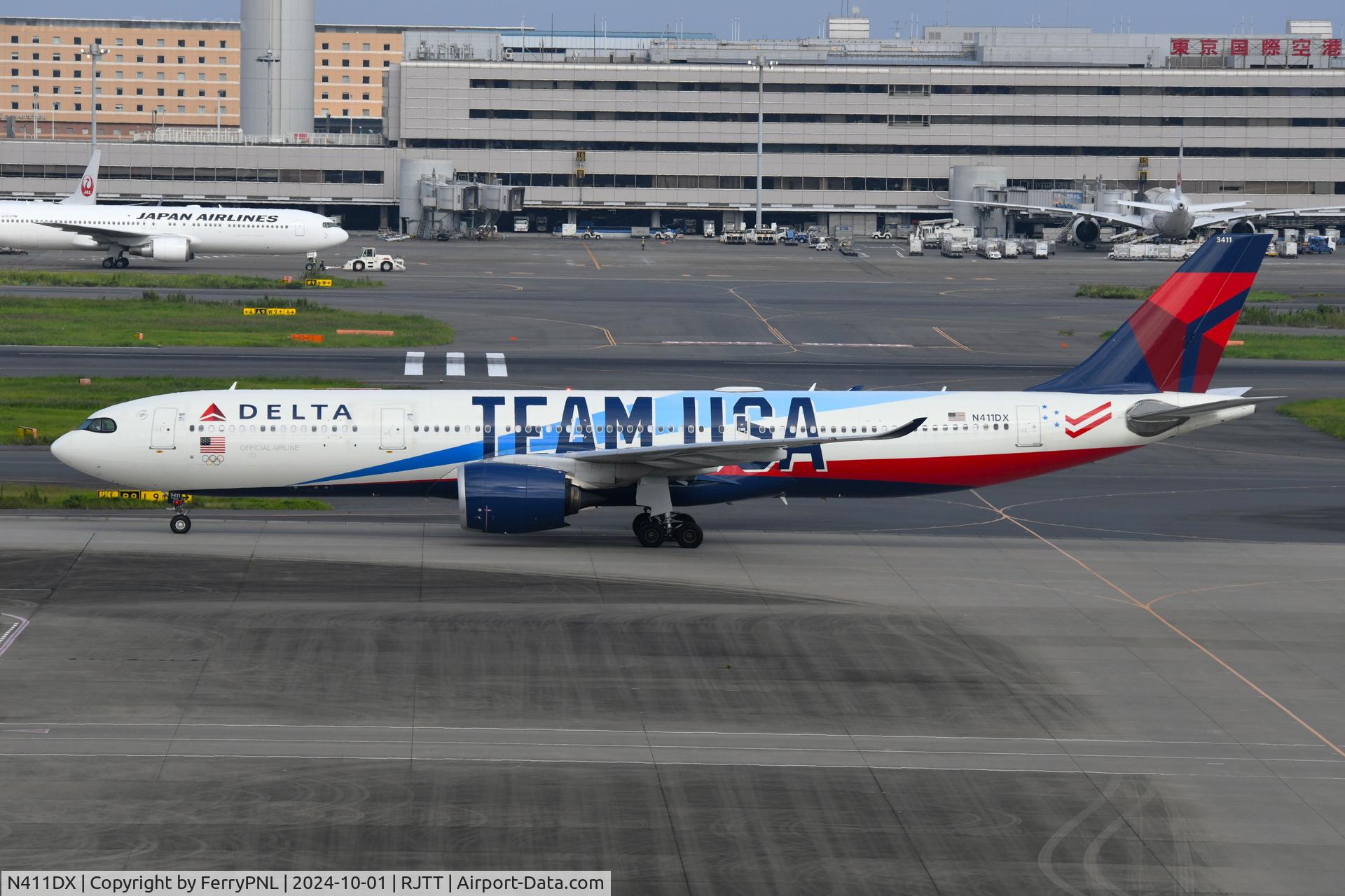 N411DX, 2021 Airbus A330-941 C/N 1991, Delta A339 in Team USA livery