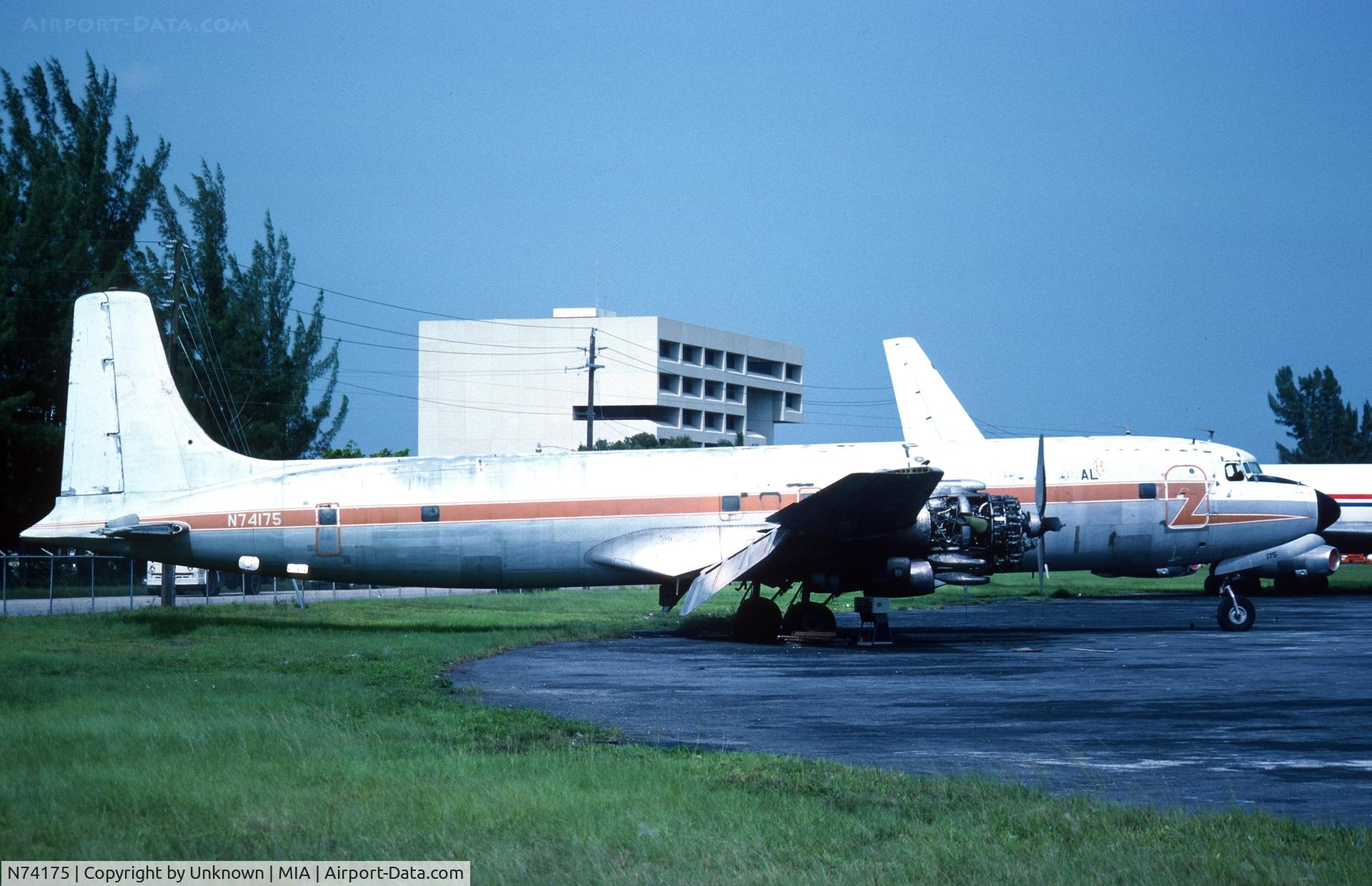 N74175, 1956 Douglas DC-7CF Seven Seas C/N 44883, Miami