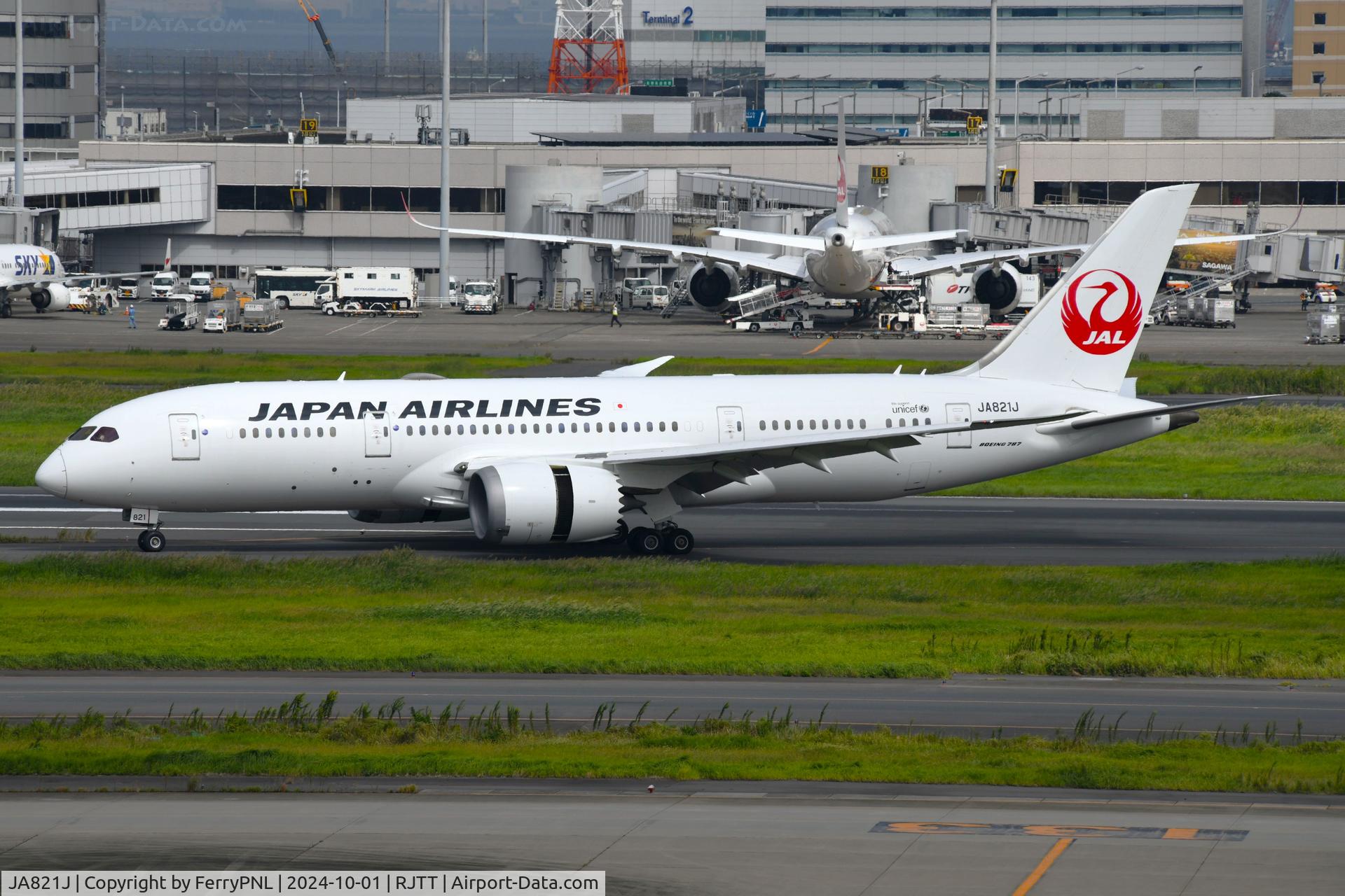 JA821J, 2010 Boeing 787-8 Dreamliner C/N 34831, Arrival of JAL B788