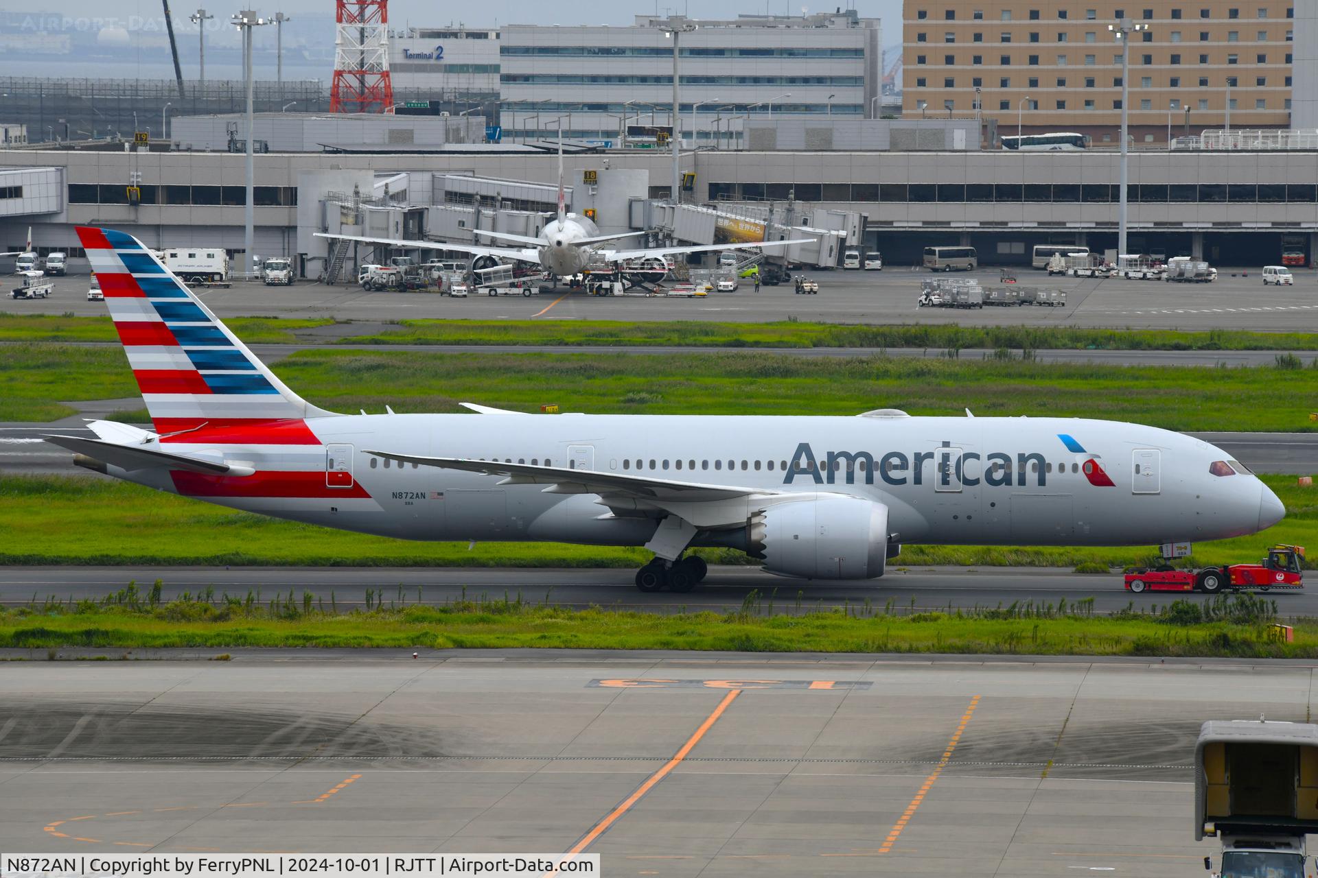 N872AN, 2020 Boeing 787-8 Dreamliner C/N 65992, American B788 taxying in