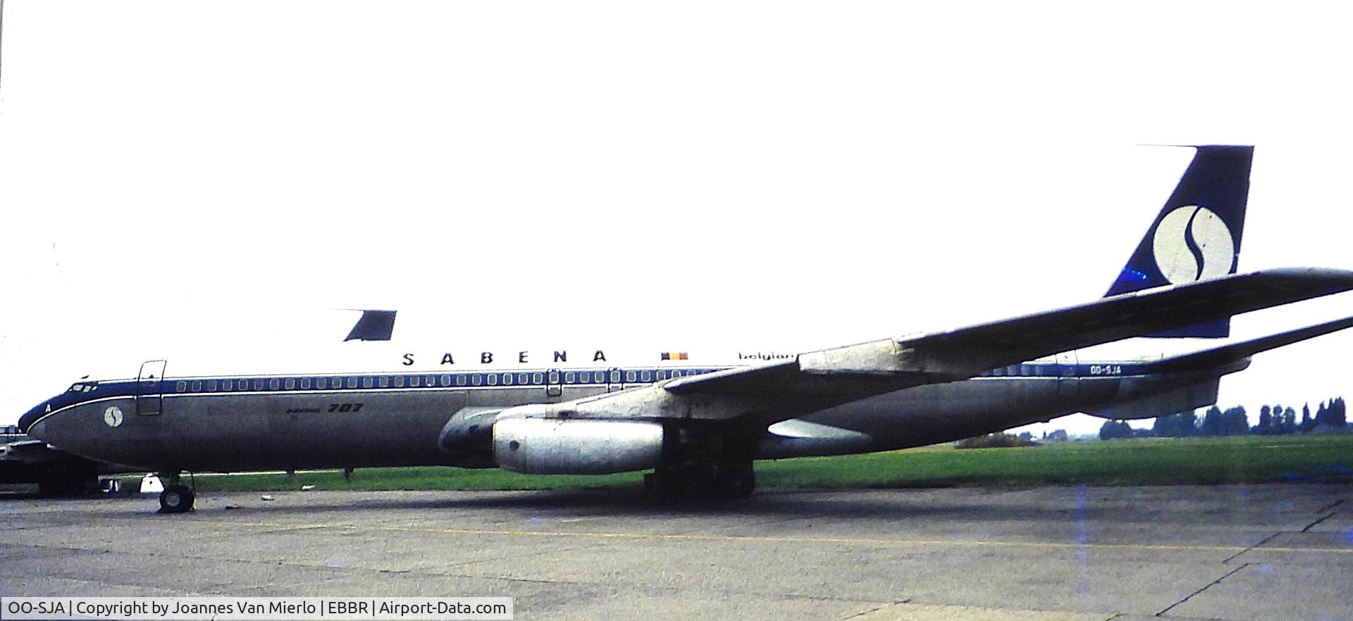 OO-SJA, 1959 Boeing 707-329 C/N 17623, ex-slide