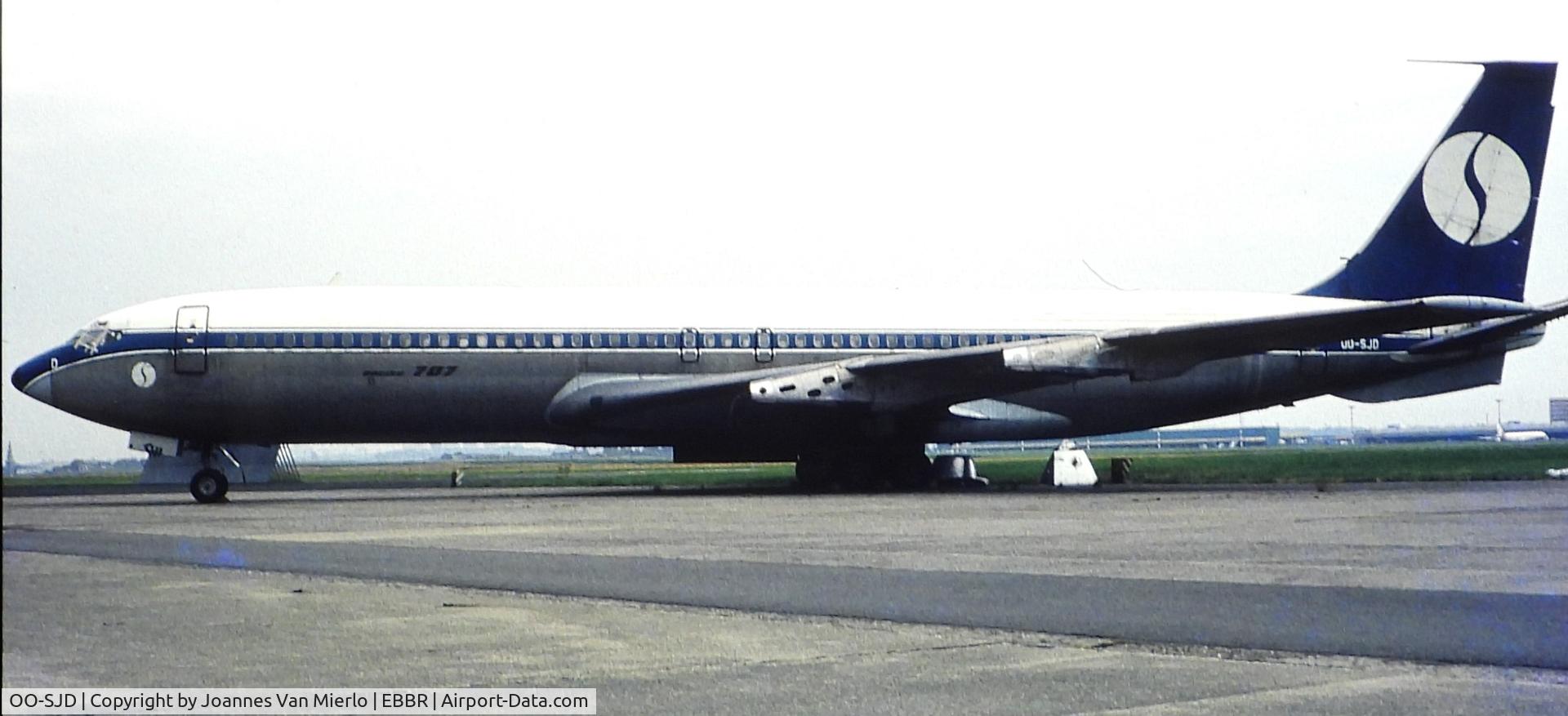 OO-SJD, 1960 Boeing 707-329 C/N 17626, ex-slide