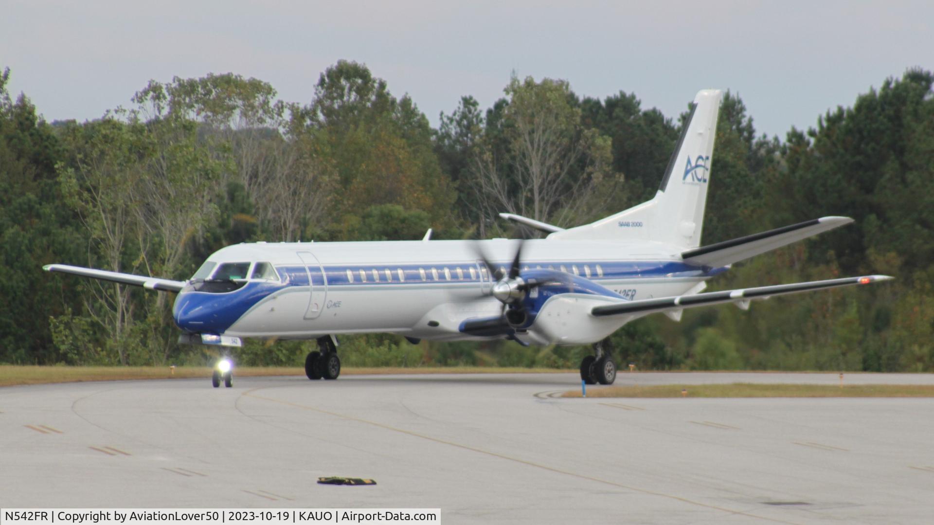 N542FR, 1997 Saab 2000 C/N 2000-042, ACE Saab 2000 with the Auburn football team onboard
