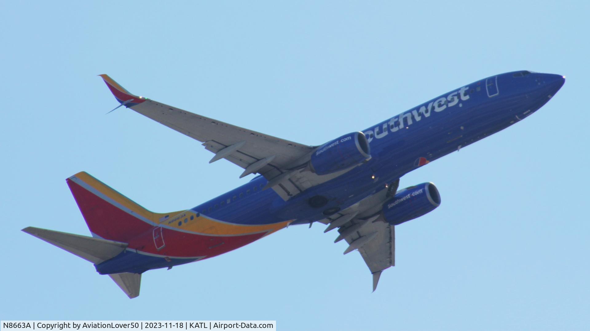 N8663A, 2015 Boeing 737-8H4 C/N 36902, Southwest 738