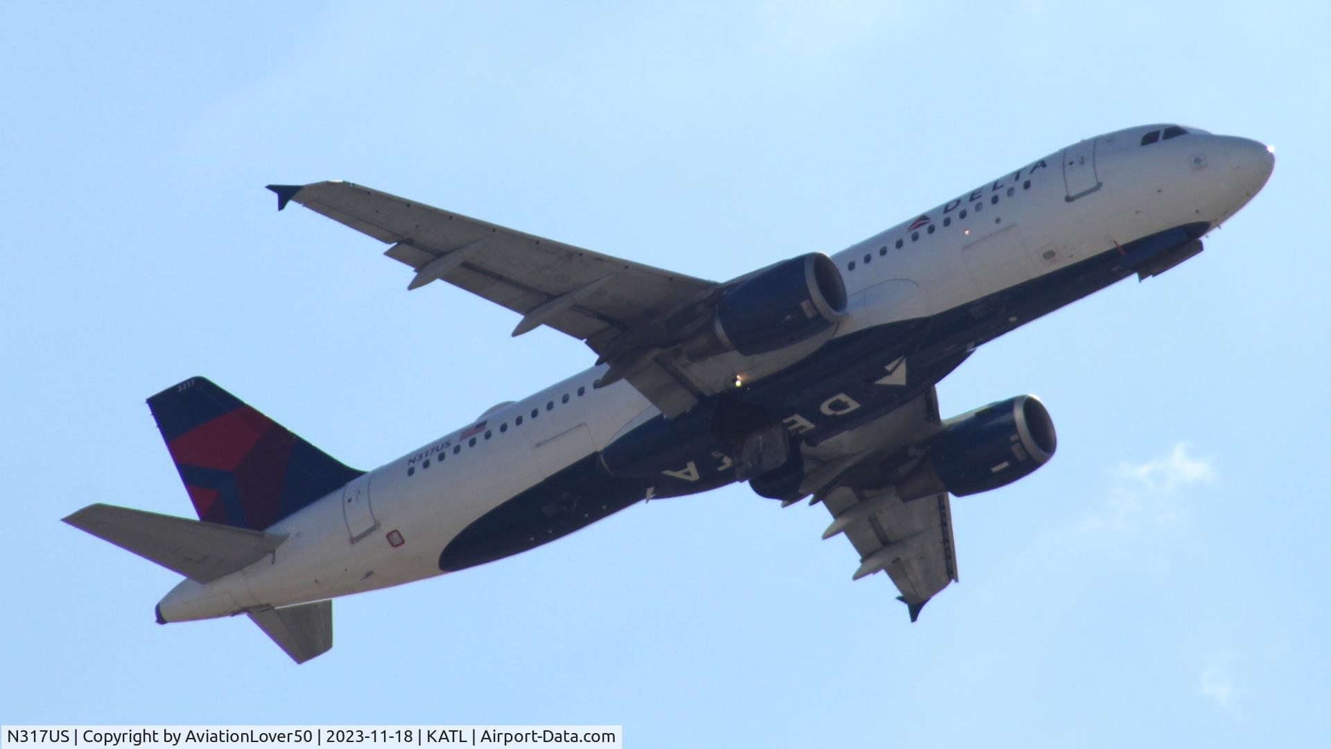 N317US, 1991 Airbus A320-211 C/N 197, Delta A320