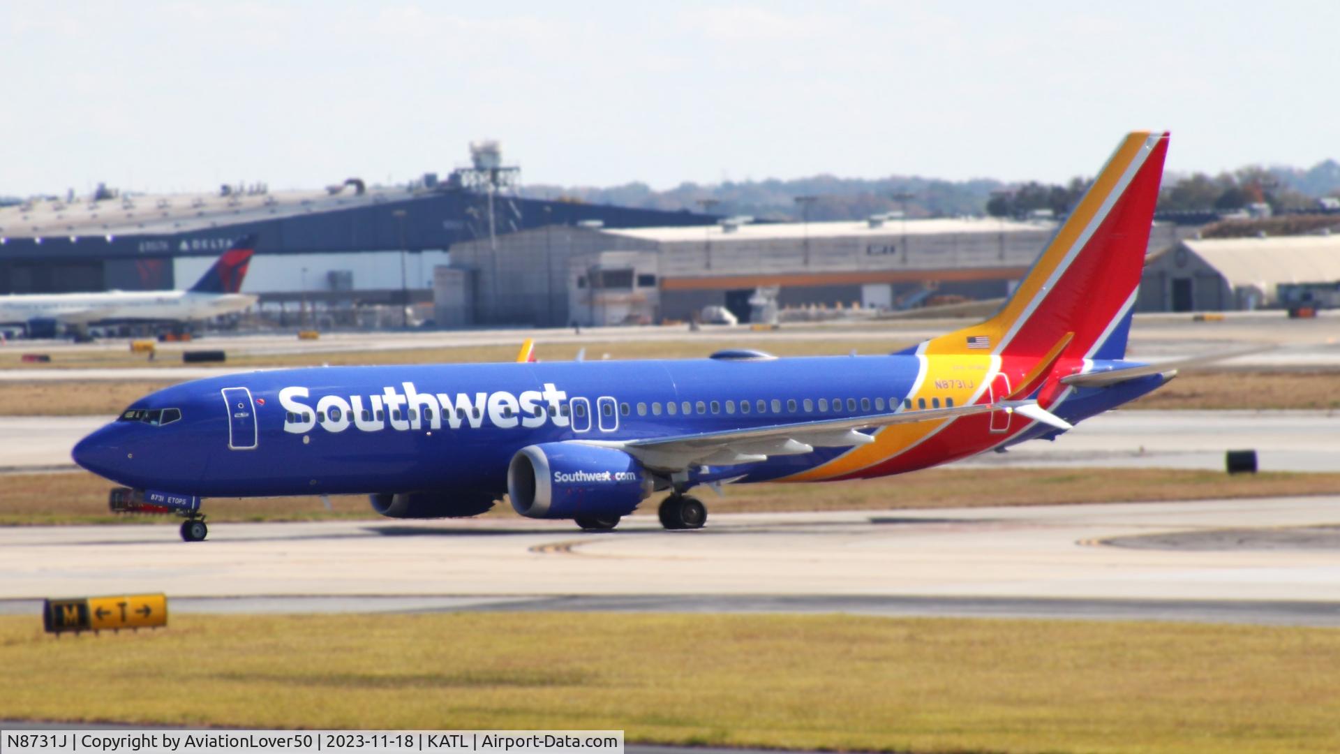 N8731J, 2018 Boeing 737-8 MAX C/N 42550, Southwest 737 MAX 8