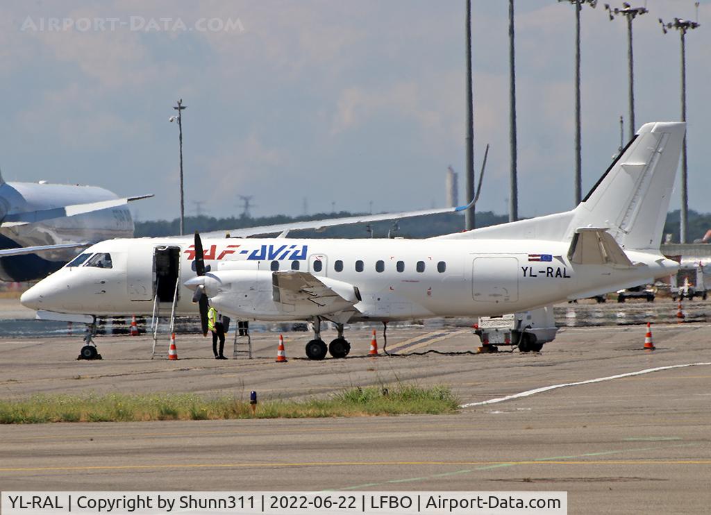 YL-RAL, 1987 Saab SF340A C/N 340A-100, Parked at the General Aviation area...