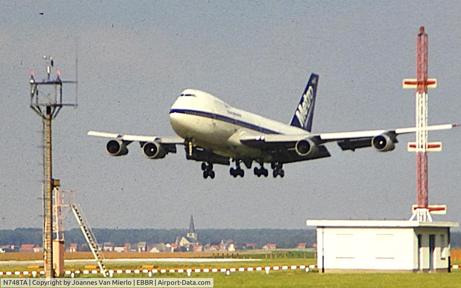 N748TA, 1973 Boeing 747-212B C/N 20713, ex-slide