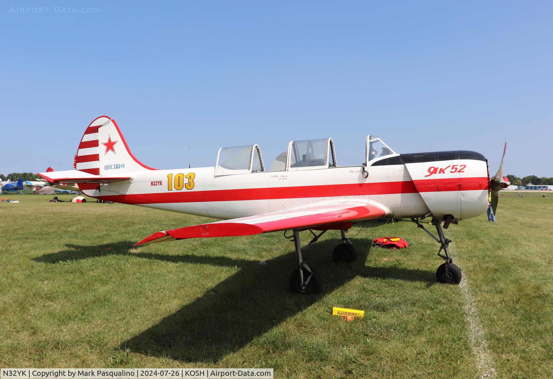 N32YK, 1986 Yakovlev Yak-52 C/N 866907, Yak-52