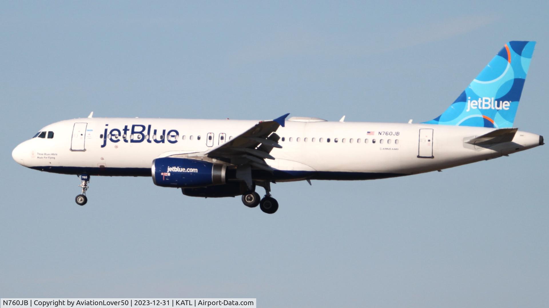 N760JB, 2008 Airbus A320-232 C/N 3659, jetBlue A320