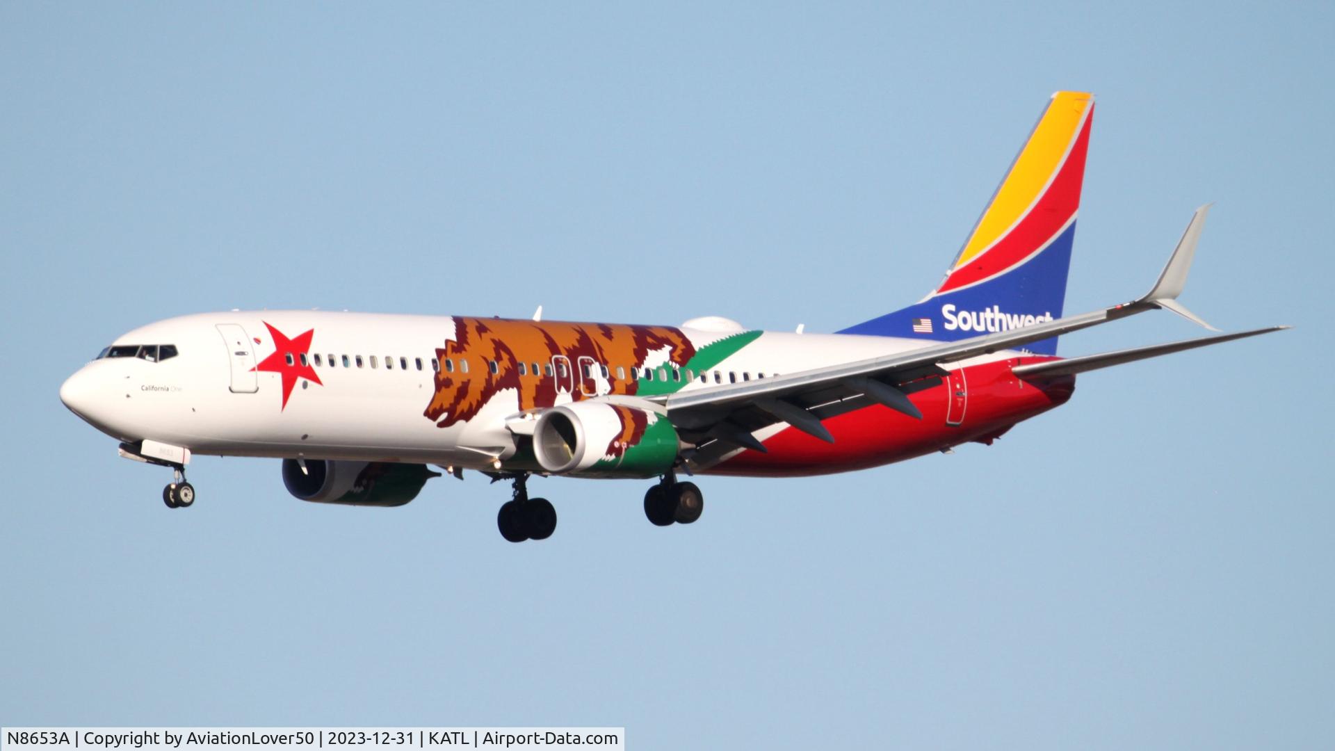 N8653A, 2014 Boeing 737-8H4 C/N 37037, Southwest 
