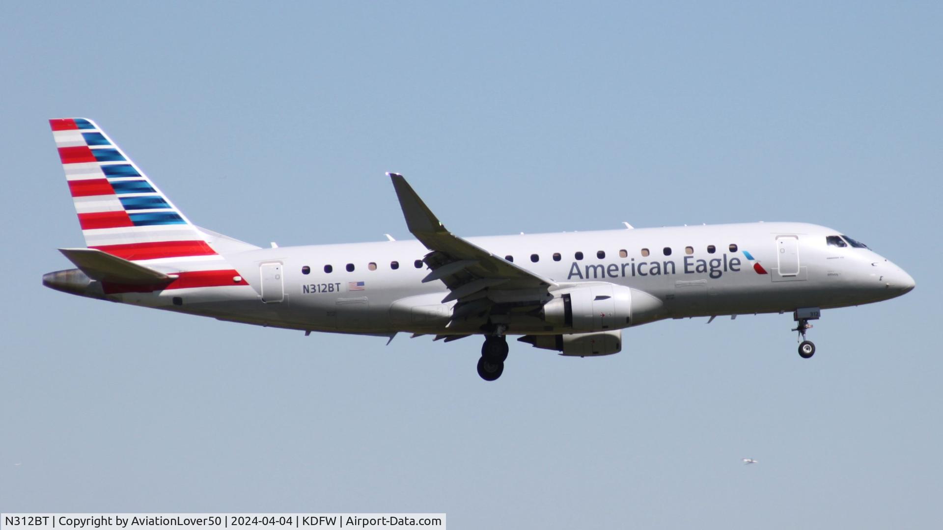 N312BT, 2021 Embraer ERJ-175LR (ERJ-170-200 LR) C/N 17000879, American Eagle E175