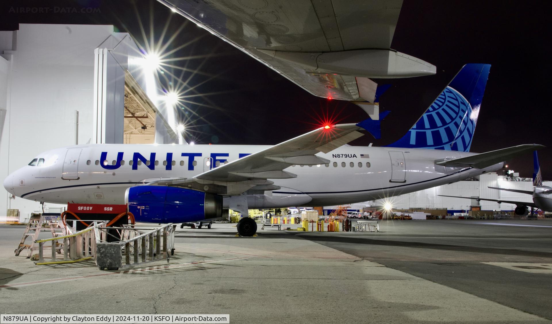 N879UA, 2005 Airbus 319-100 C/N 2408, EX China Southern Airlines aircraft. SFO 2024.