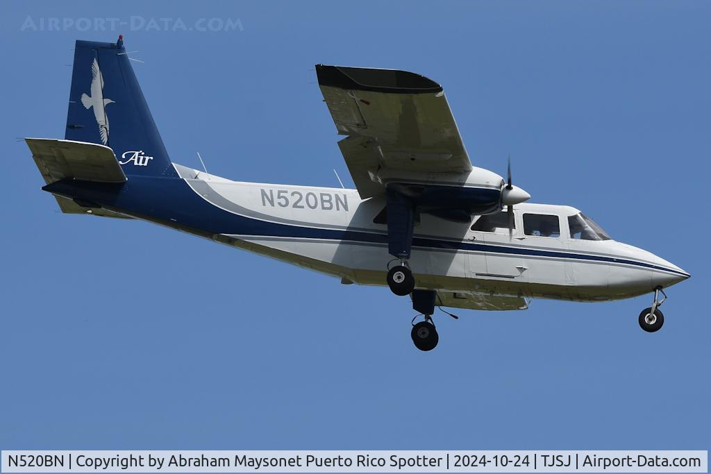 N520BN, 1991 Pilatus Britten-Norman BN-2B-20 Islander C/N 2240, Landing on runway 10
