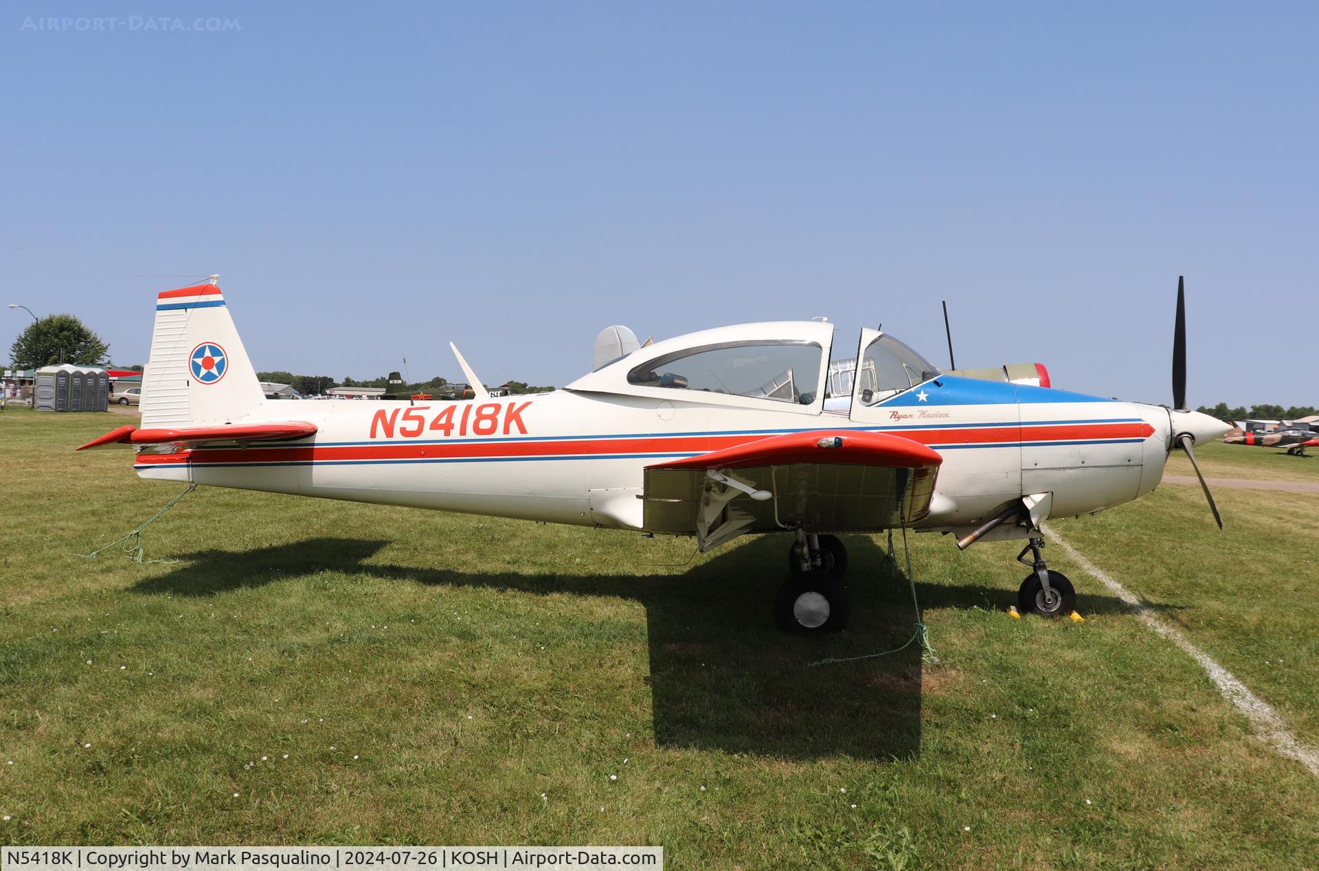 N5418K, 1951 Ryan Navion B C/N NAV-4-2318B, Navion B