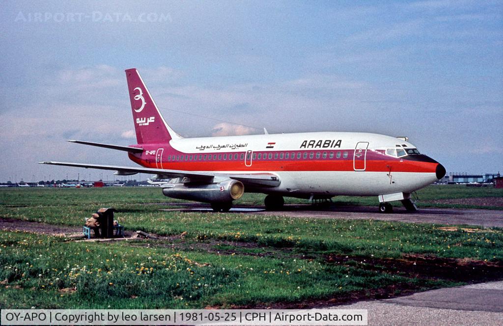OY-APO, 1979 Boeing 737-2L9 C/N 22072, Copenhagen 13.5.1981