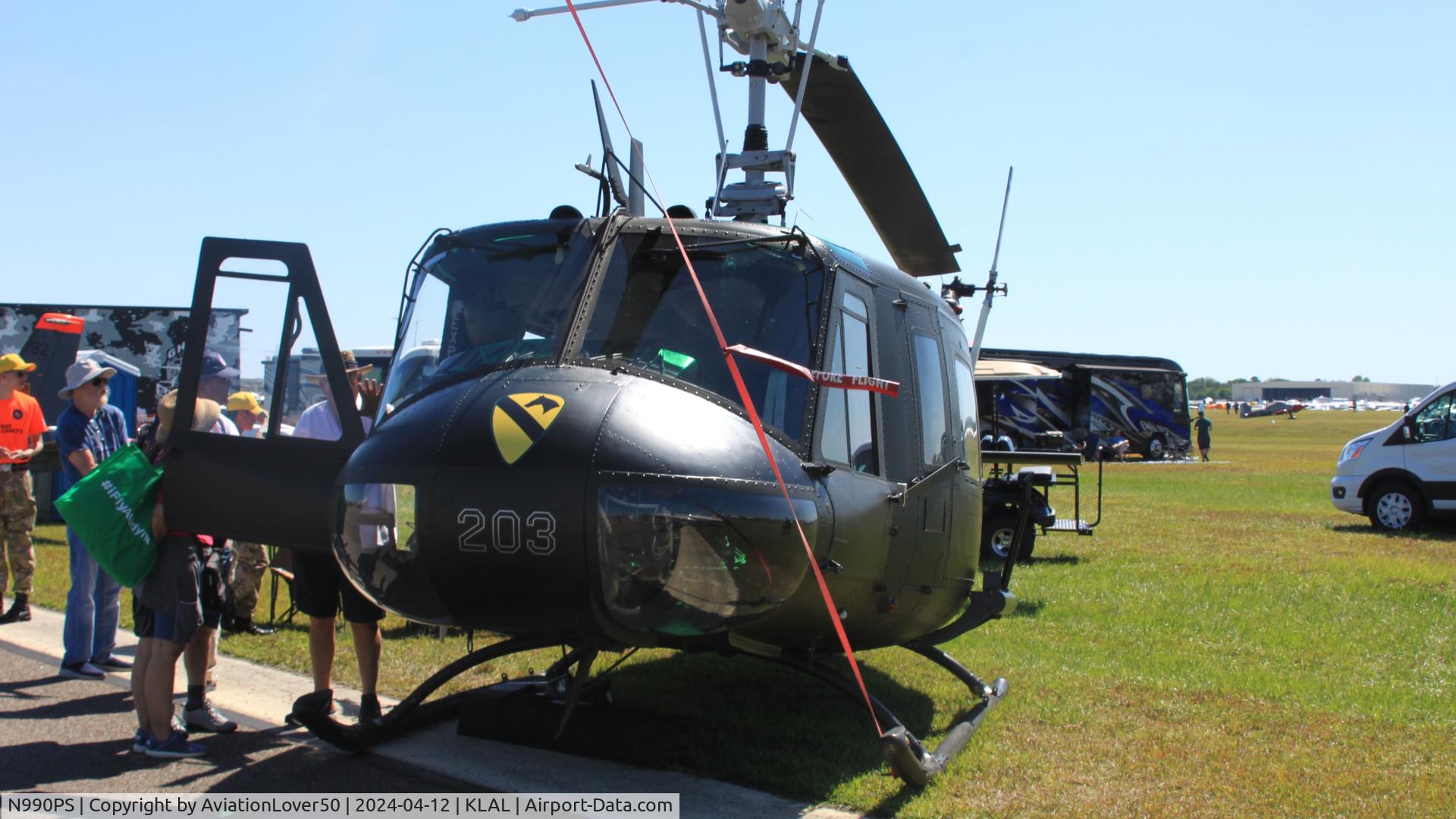 N990PS, 1966 Bell UH-1H C/N 66-16203, UH-1H