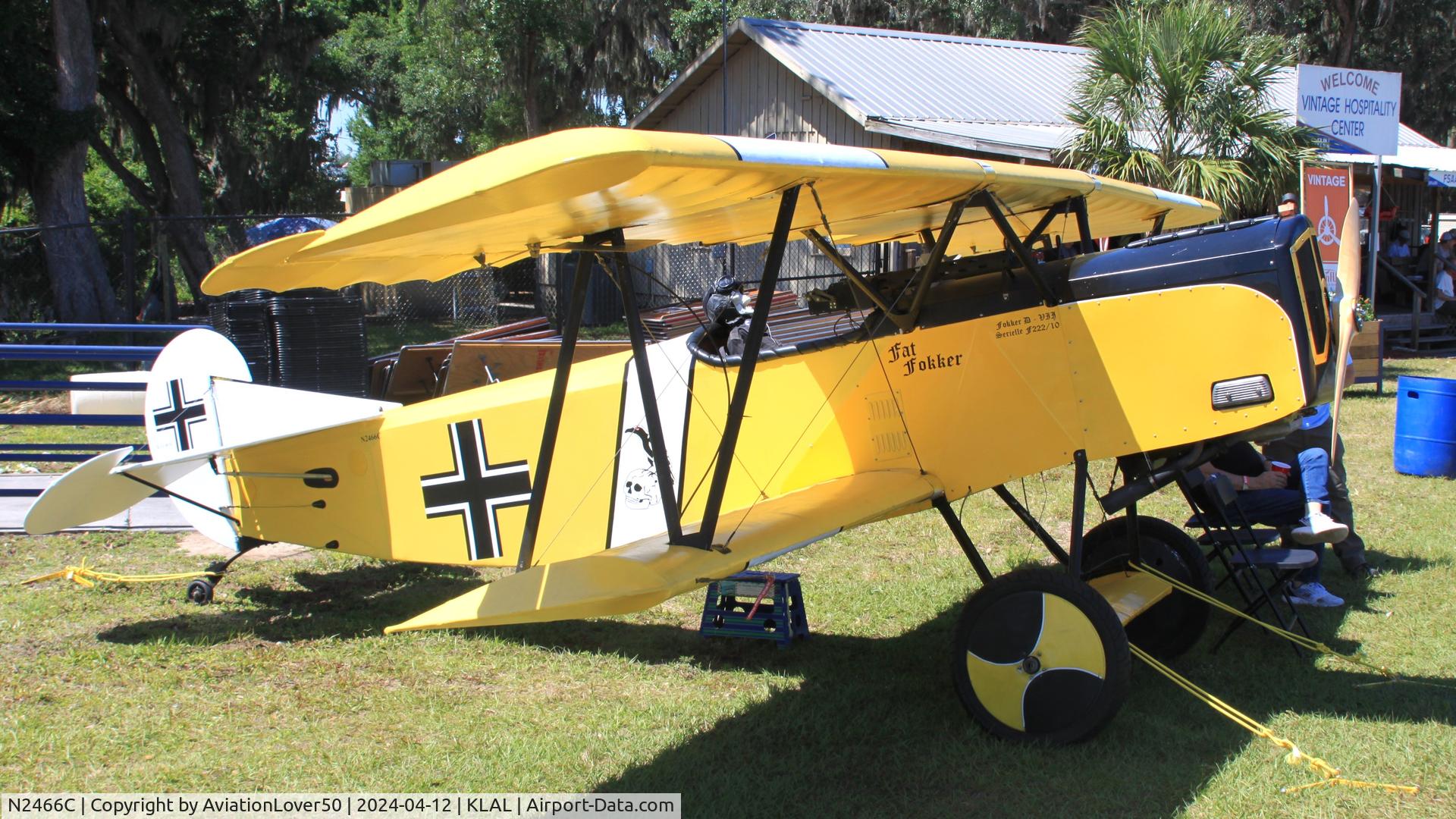 N2466C, 2012 Fokker D-VII Replica C/N 111022, Fokker D-VII 
