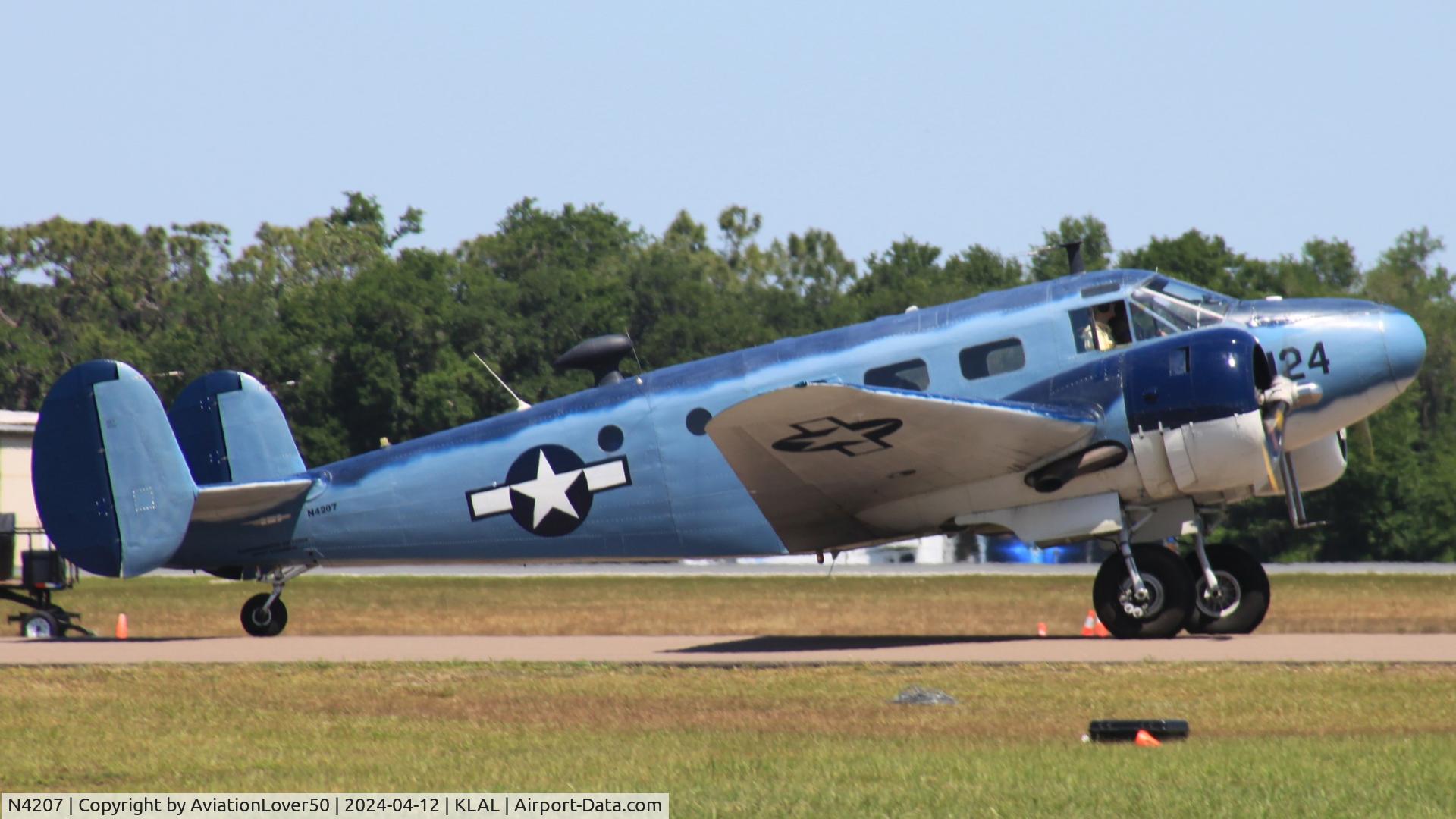 N4207, 1943 Beech UC-45J (RC-45J/SNB-5P/AT-7) Expeditor Expeditor C/N 4664, RC-45J